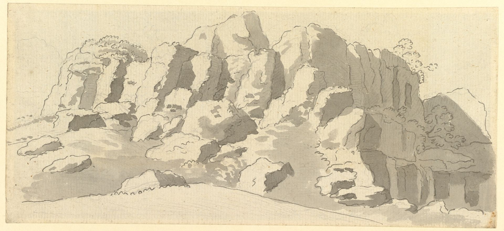 Design for Rock-work at Virginia Water, Windsor Great Park by Thomas Sandby
