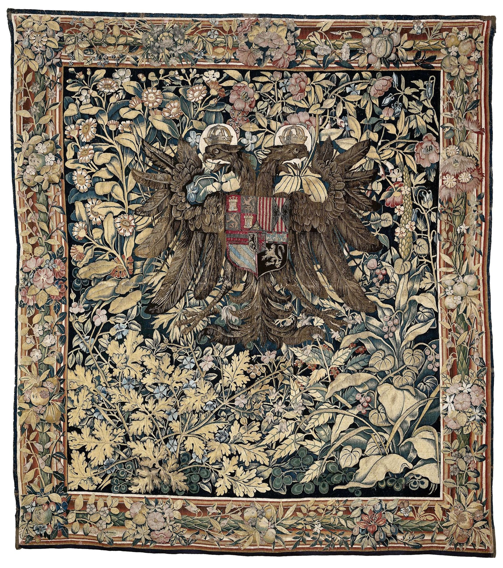 Tapestry with the arms of Emperor Charles V by Willem de Pannemaker