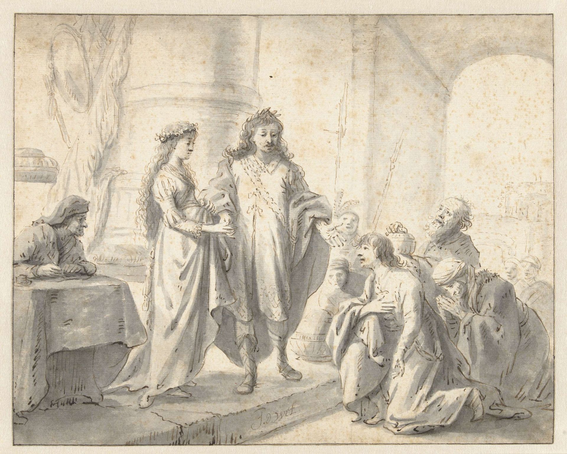 Scipio en de Afrikaanse bruid by Jacob de (I) Wet