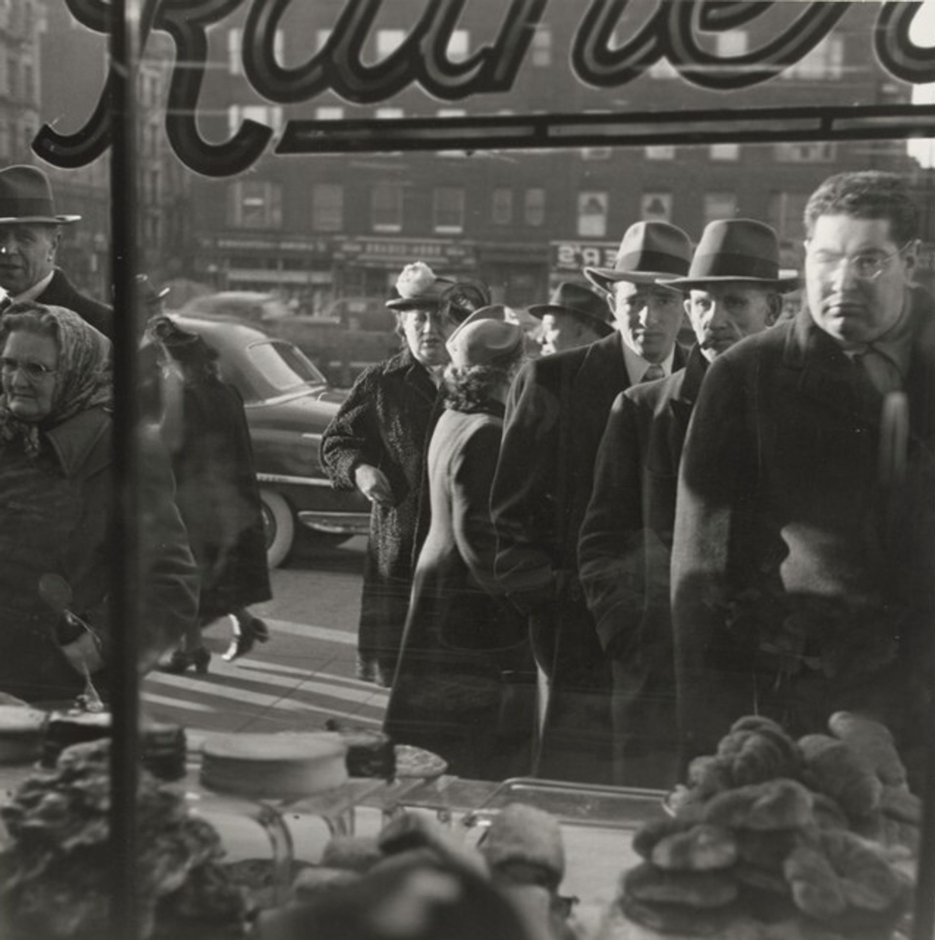 Times Square Restaurant, Looking Out on Street by Godfrey Frankel