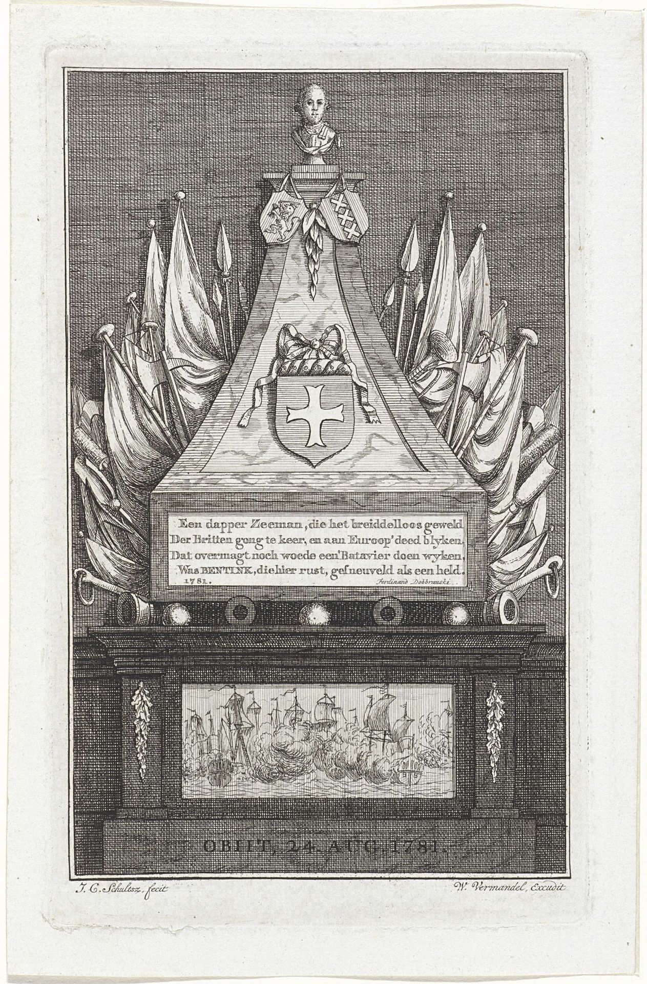 Grafmonument van Wolter Jan Gerrit Bentinck by Johan Christoffel Schultz