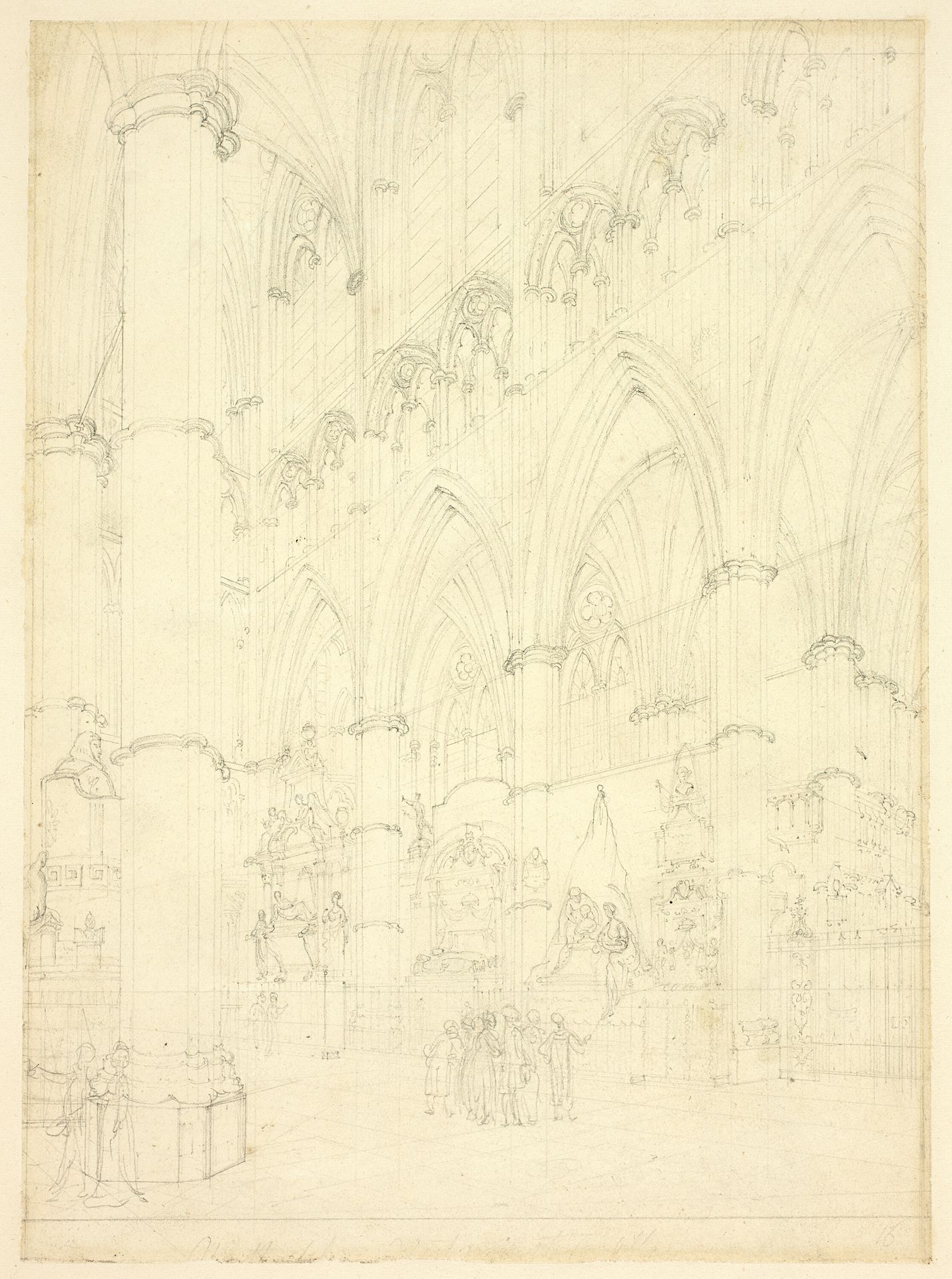 North Aisle, Westminster Abbey by Augustus Charles Pugin