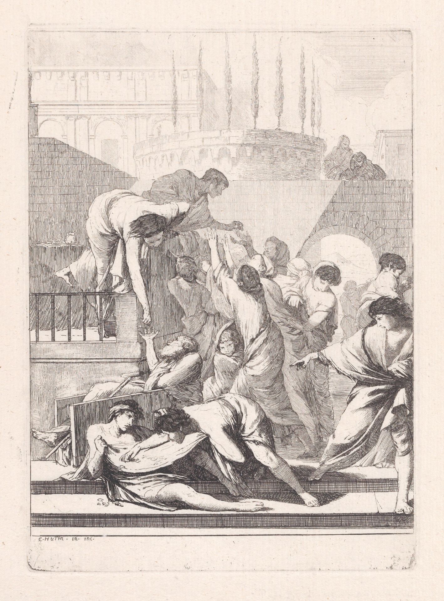 Feeding the Hungry and Giving Alms by François Hutin