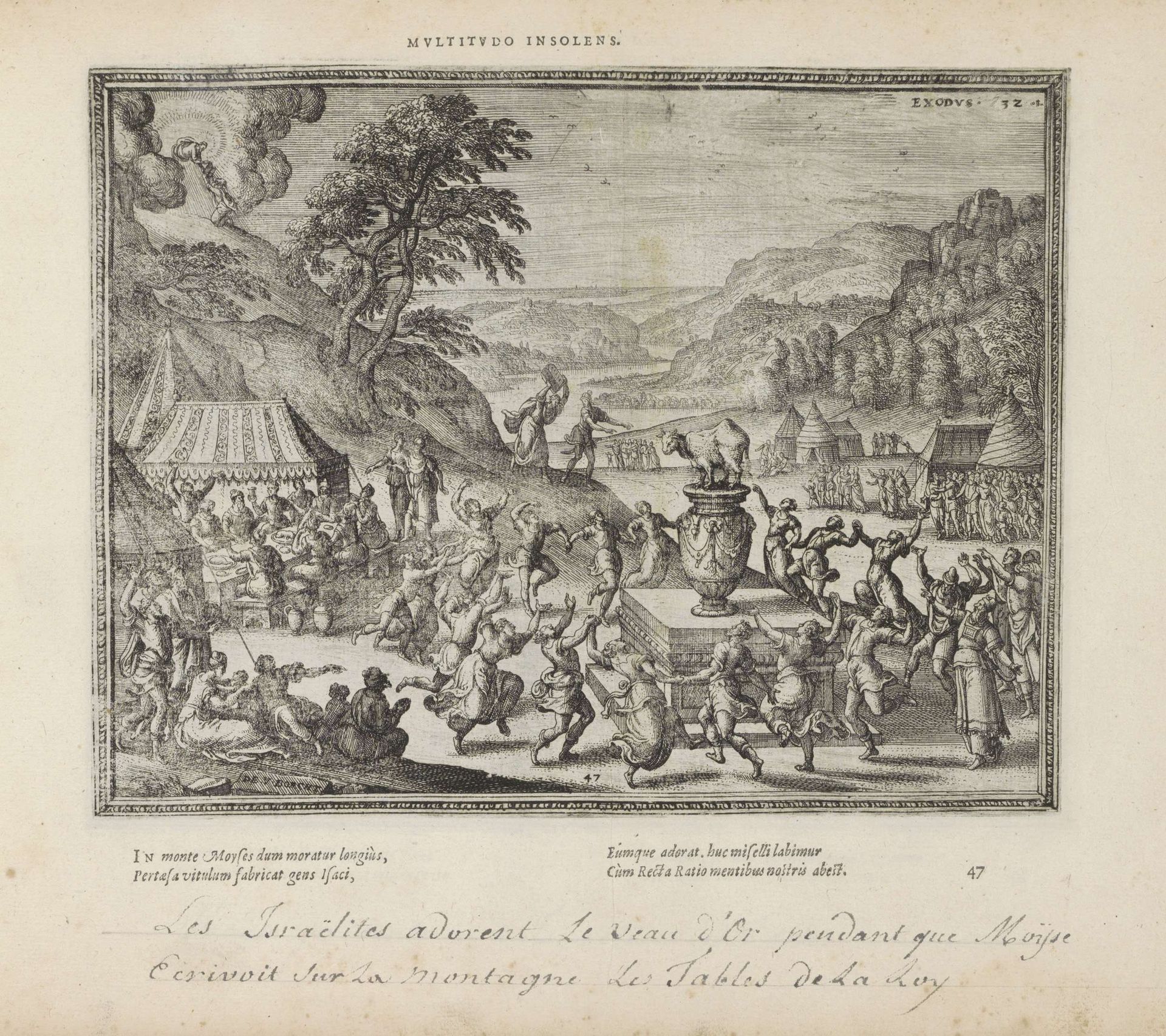 Aanbidding van het gouden kalf by Pieter van der (I) Borcht