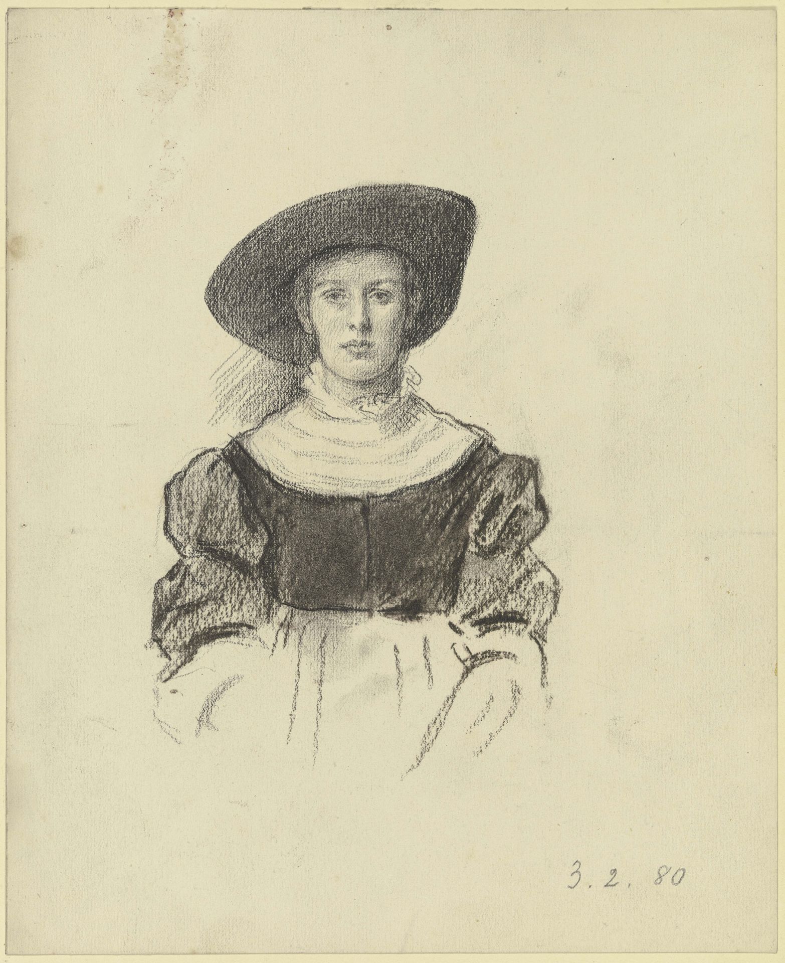 Portia aus der _Vorbereitung zum Kostümball_ by Otto Scholderer