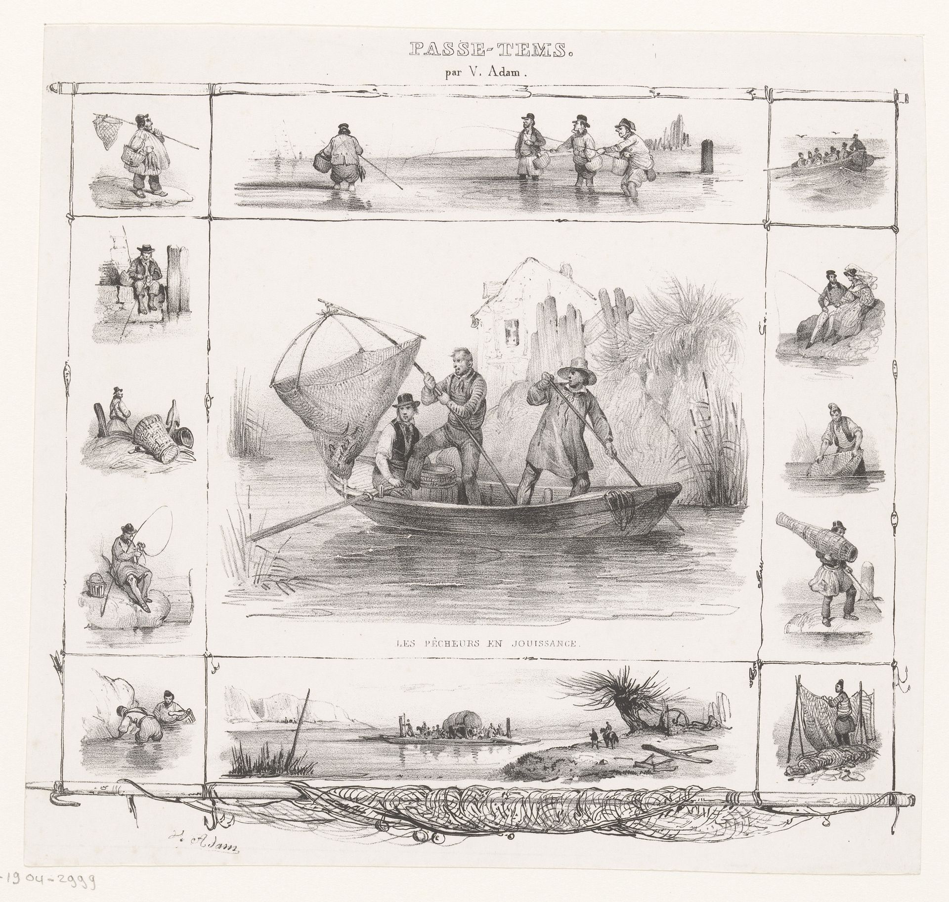 Dertien vormen van pleziervissen by Victor Adam