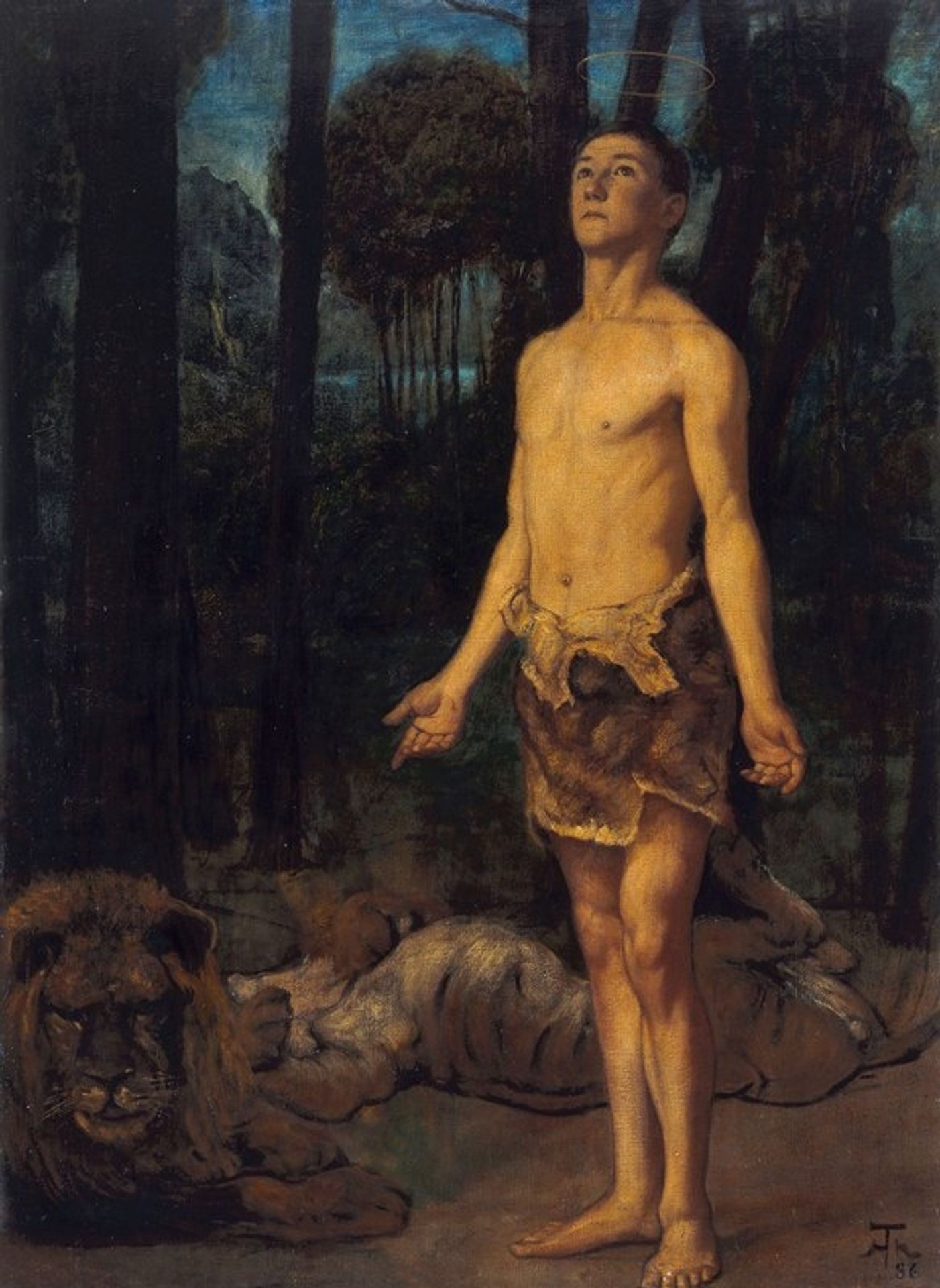 Daniel in the lion’s den by Hans Thoma