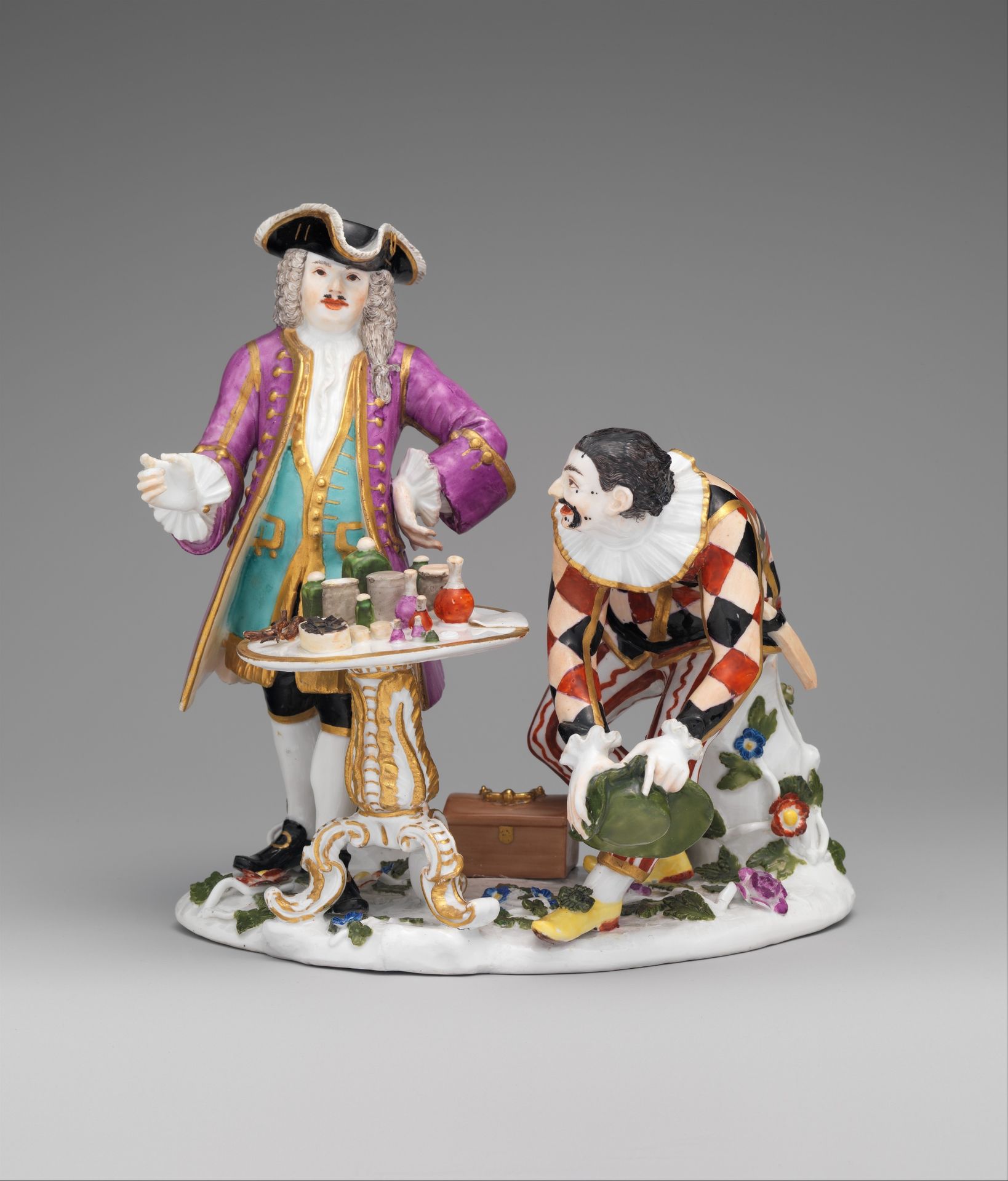 Harlequin and the Quack Doctor by Meissen Manufactory