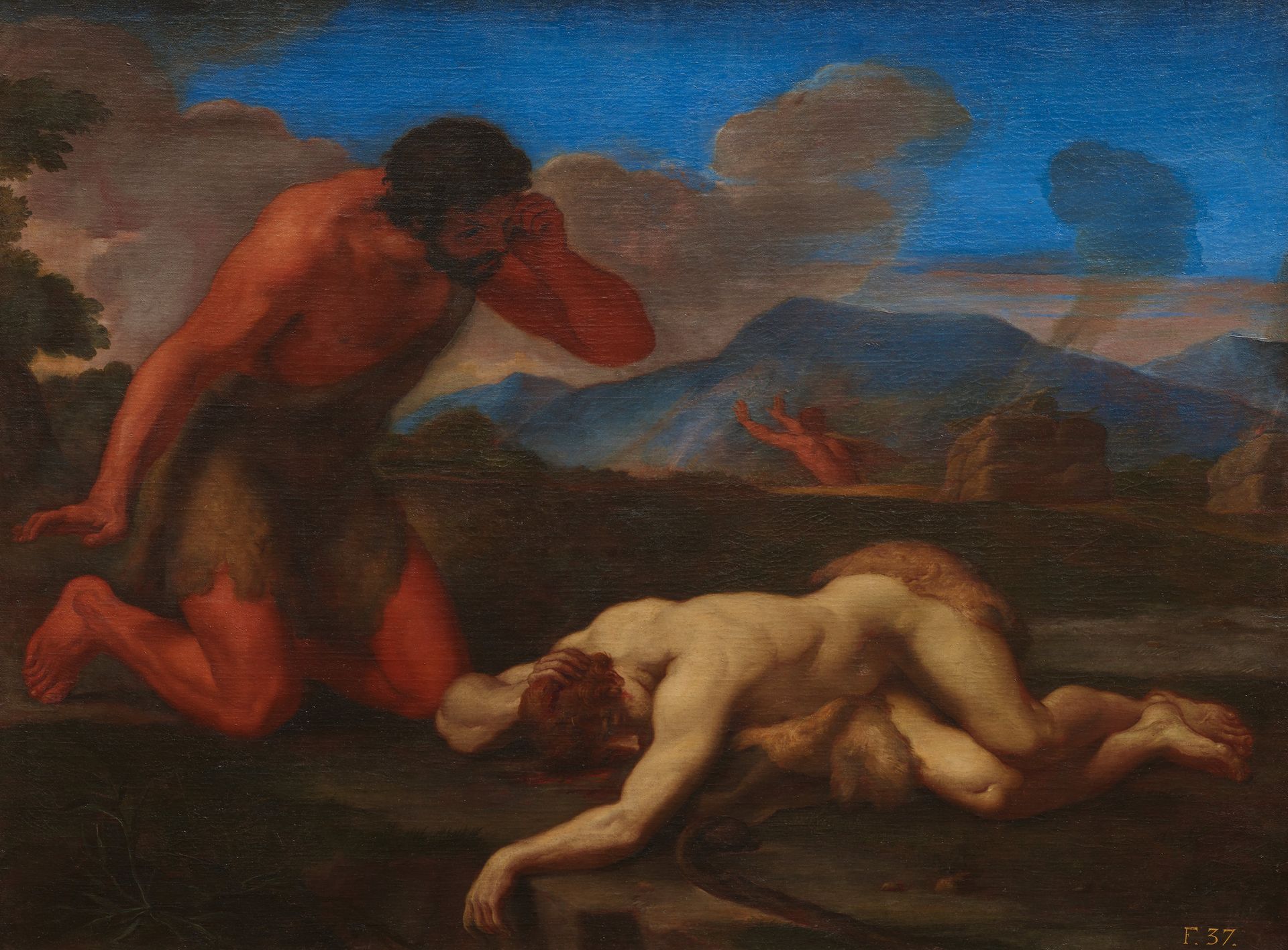 Adam Discovering the Body of Abel by Andrea Sacchi