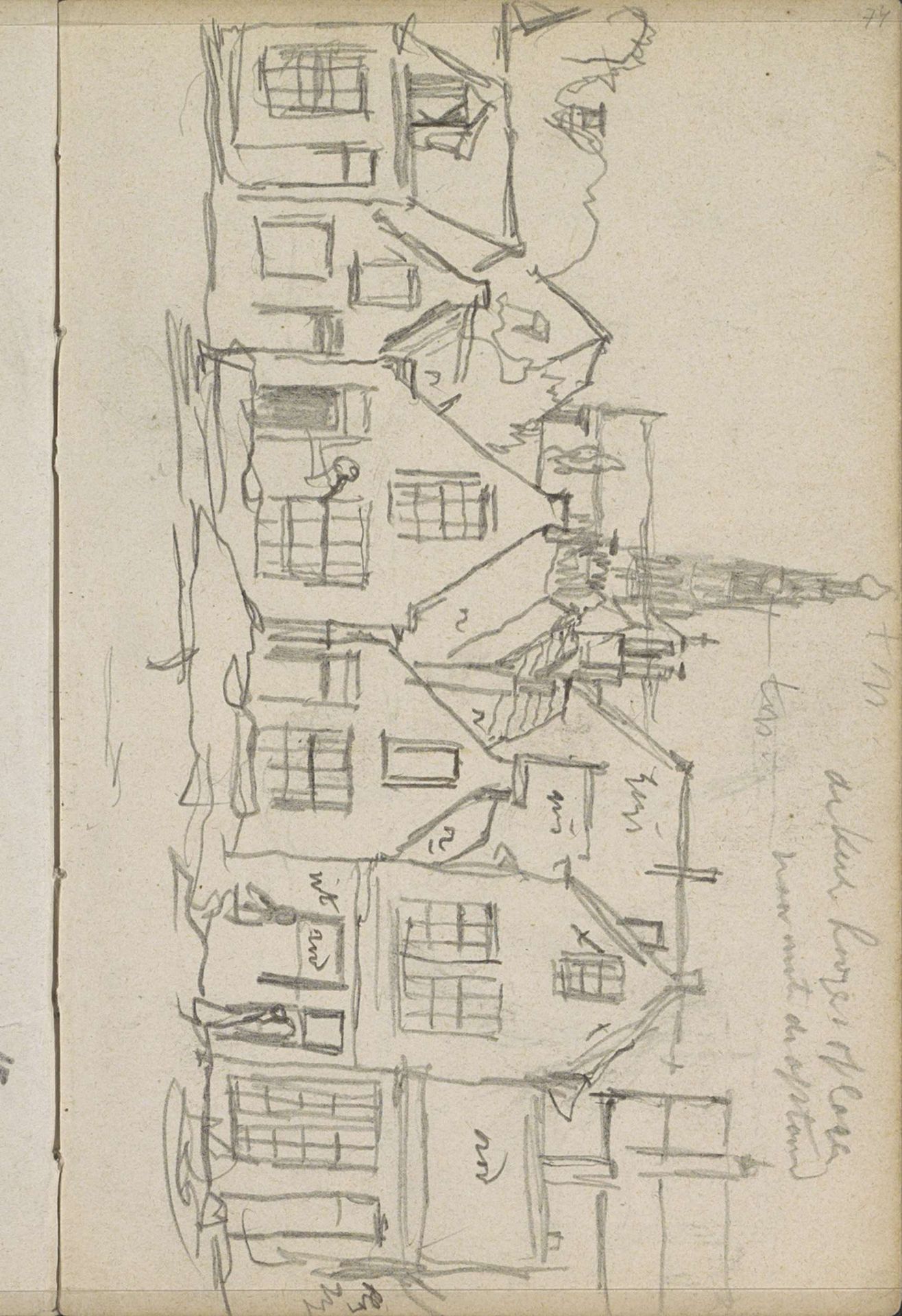 Gezicht op Haarlem met de Sint-Bavokerk by George Hendrik Breitner