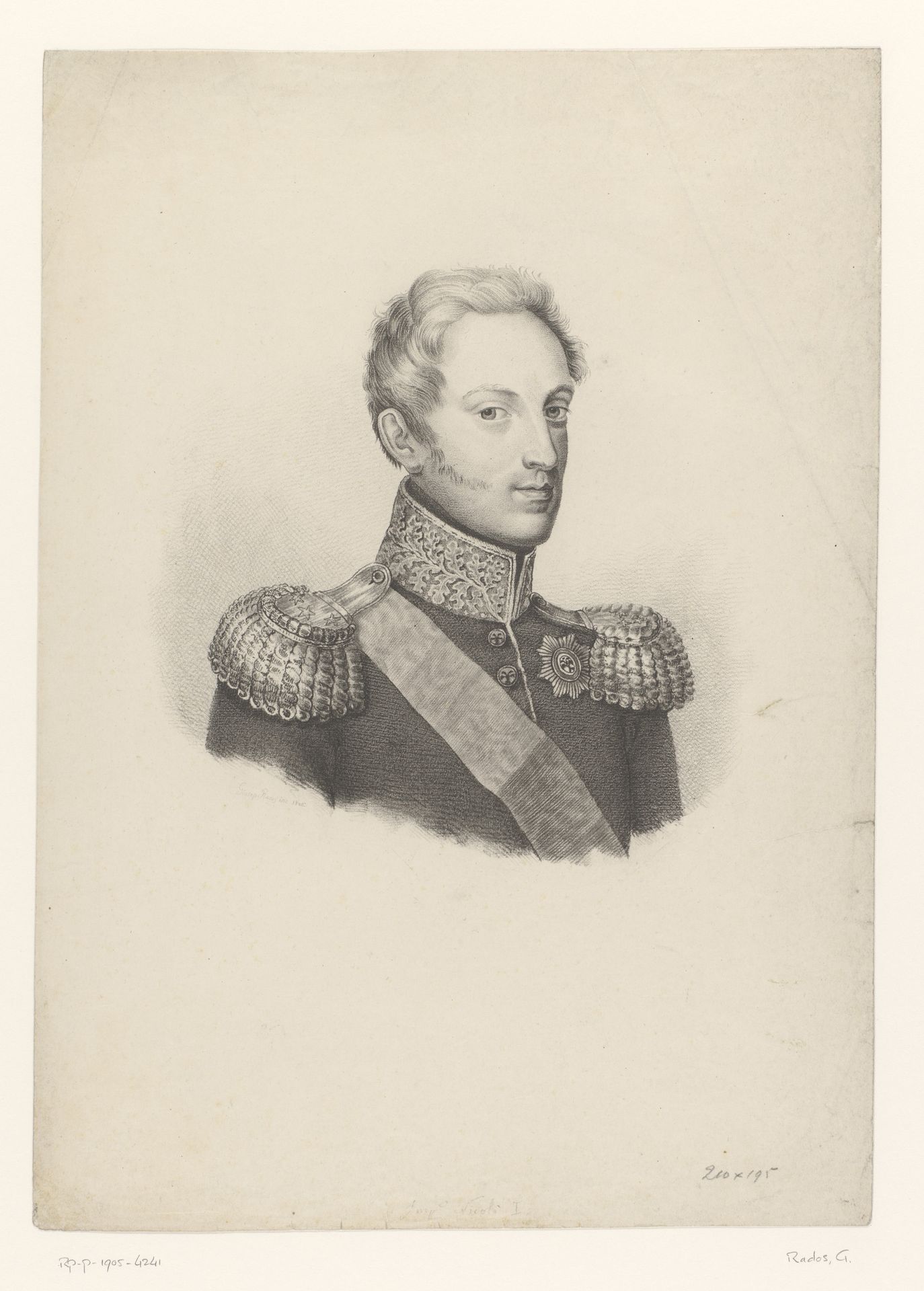 Portret van Nicolaas I Pavlovitsj, tsaar van Rusland by Giuseppe Rados
