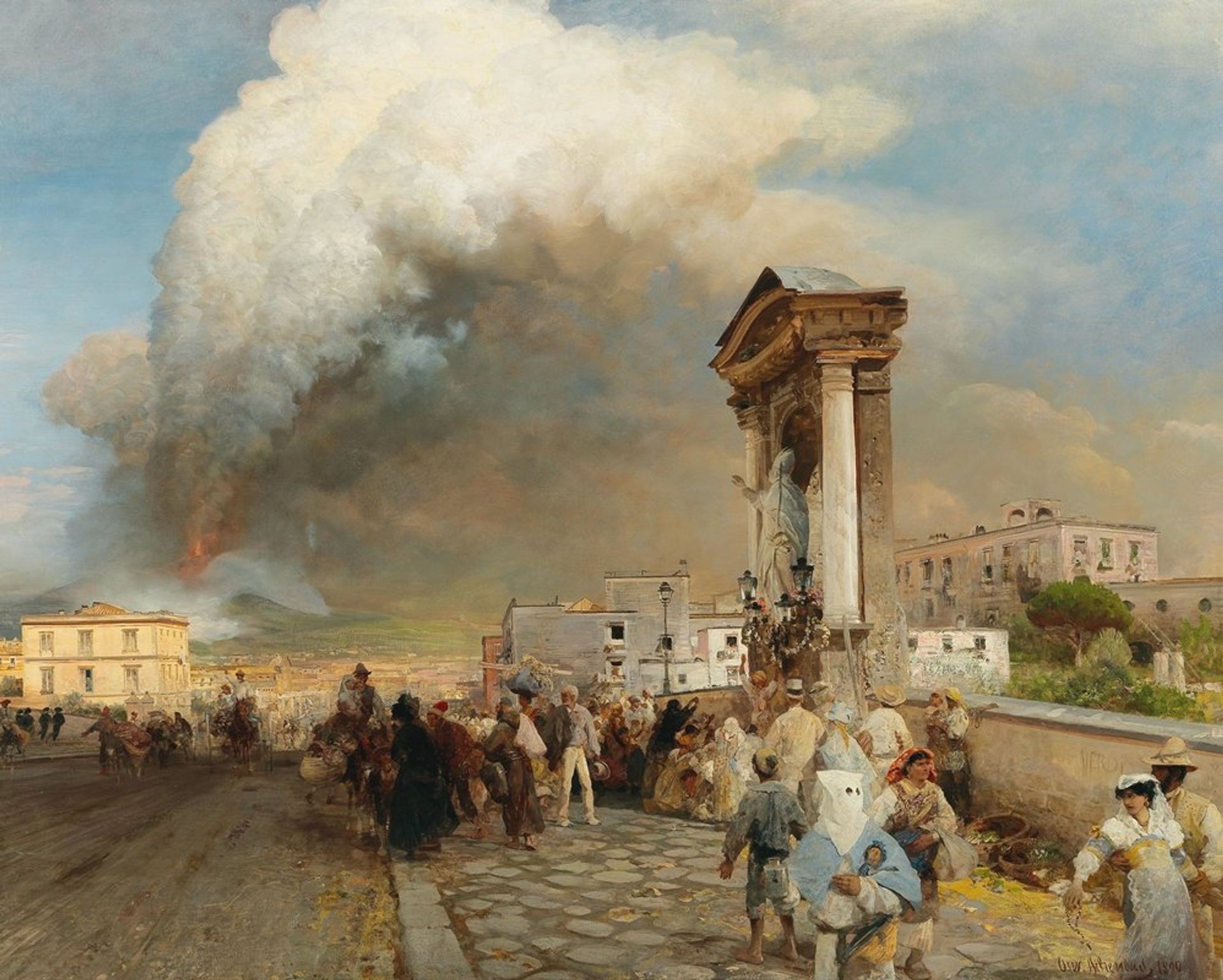 Ausbruch des Vesuv by Oswald Achenbach