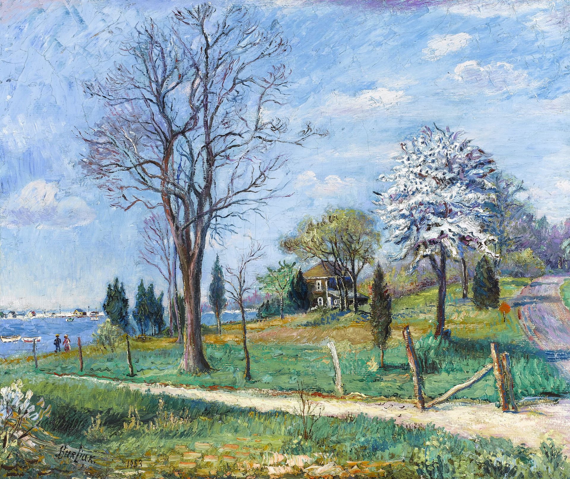 A Lakeshore by David Burliuk