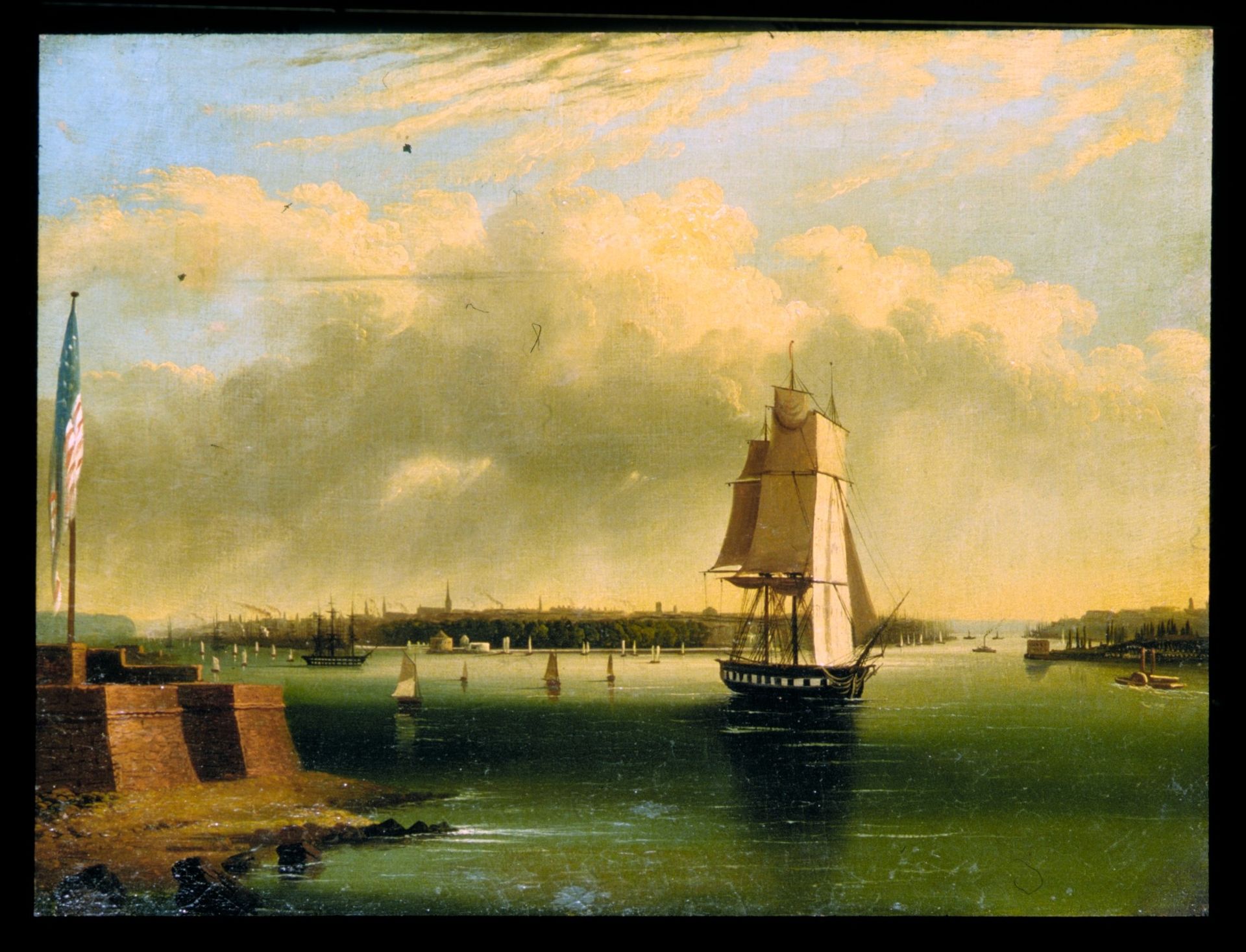 Bay and Harbor of New York from Bedlow's Island by Edmund C. Coates