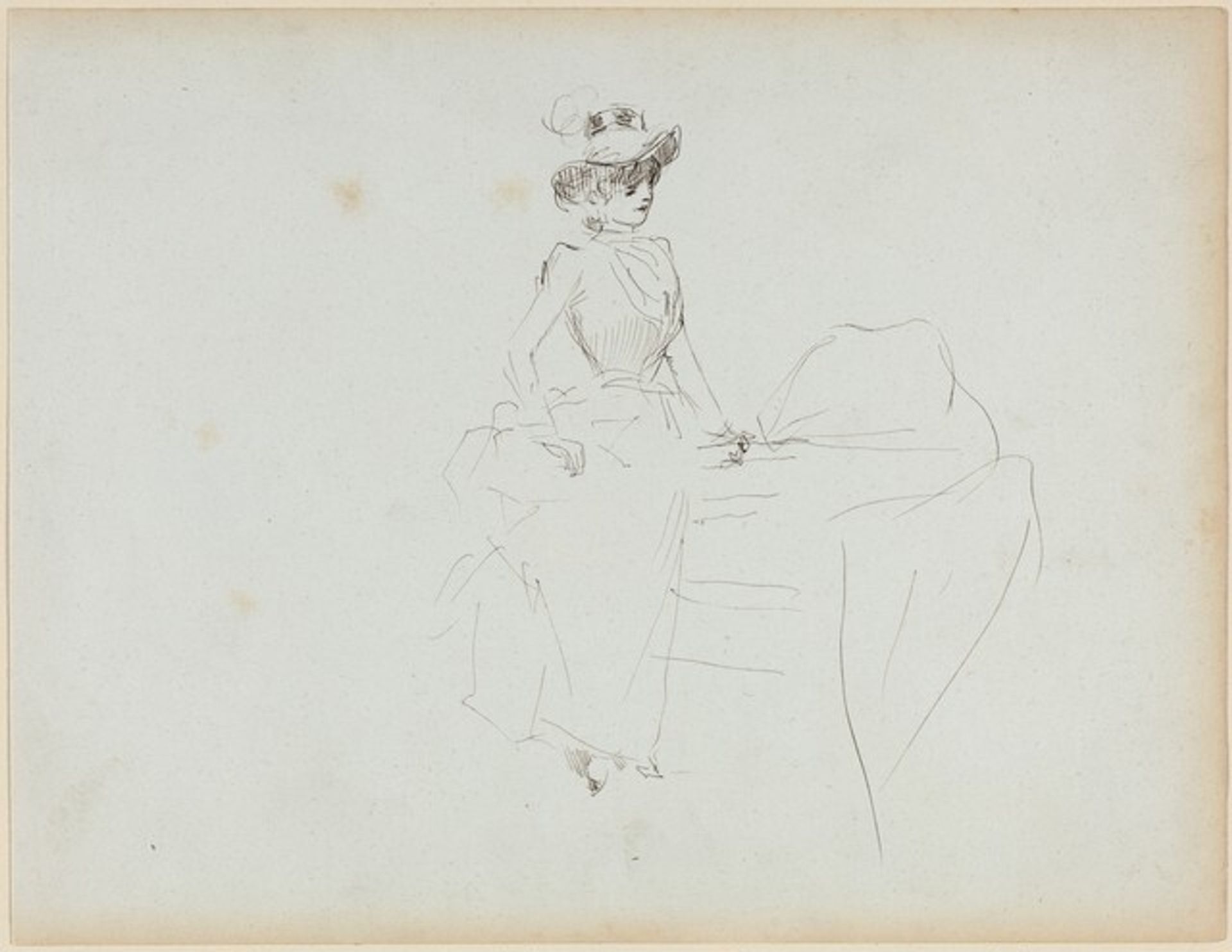 Woman with Bustle by Jean-Louis Forain