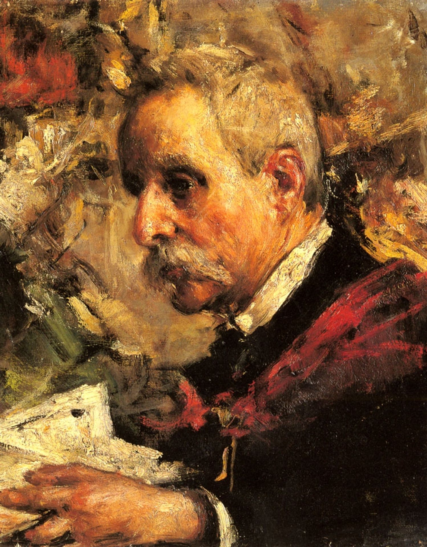 A Portrait of the Artist's Father by Antonio Mancini
