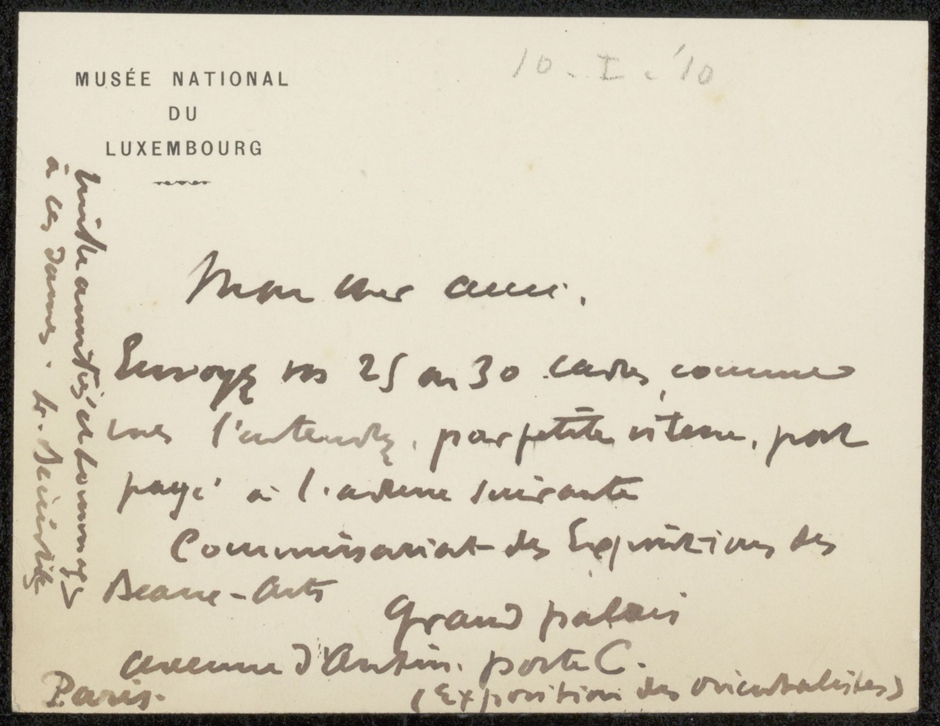 Brief aan Philip Zilcken by Léonce Bénédite