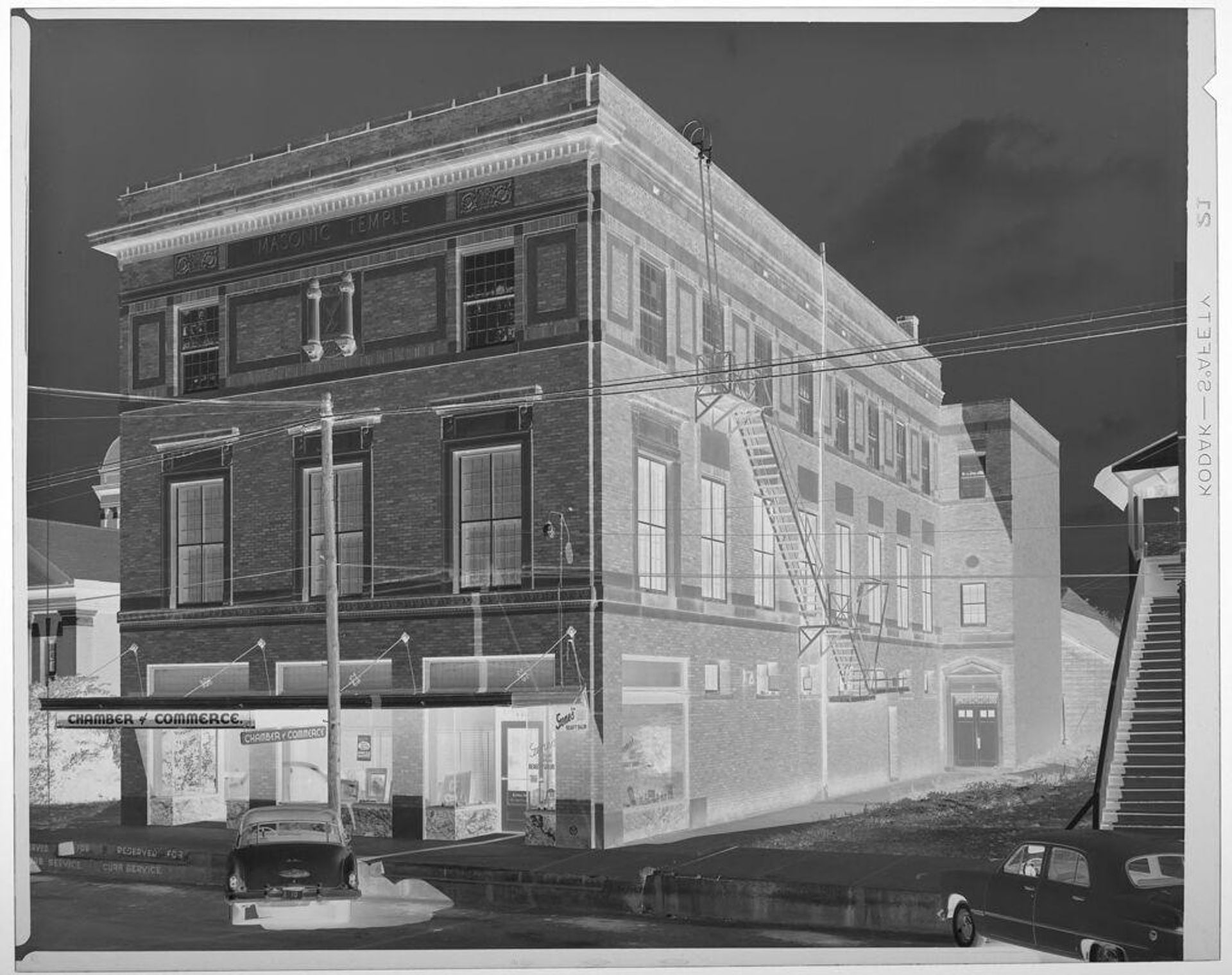 Untitled (exterior of Masonic Temple and Chamber of Commerce) by Harry Annas