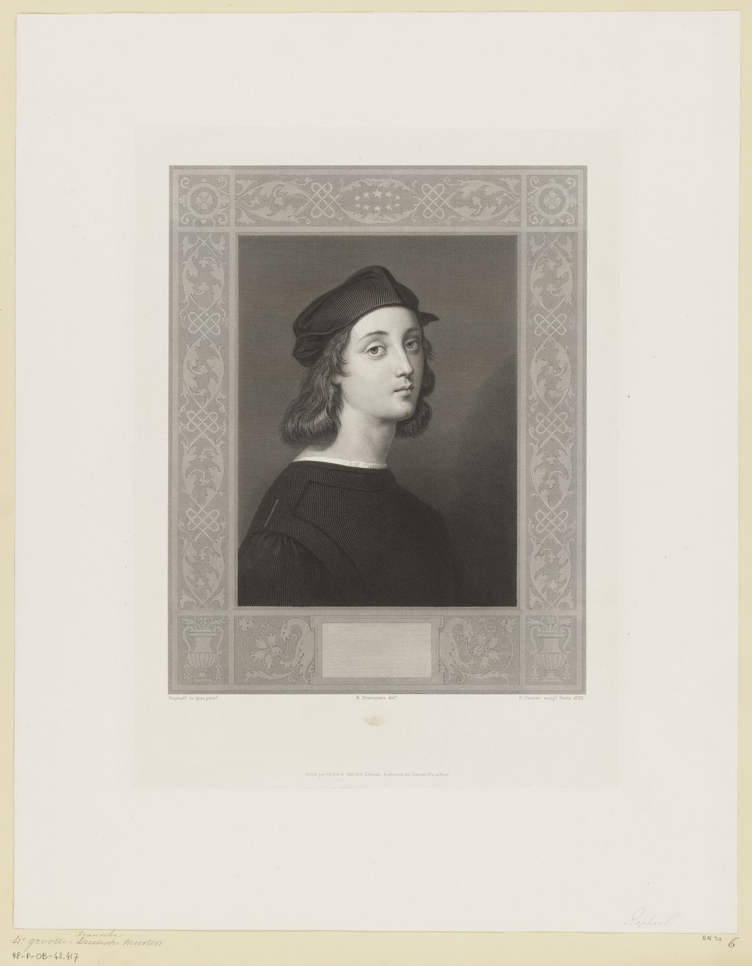Portret van Rafaël by François Forster