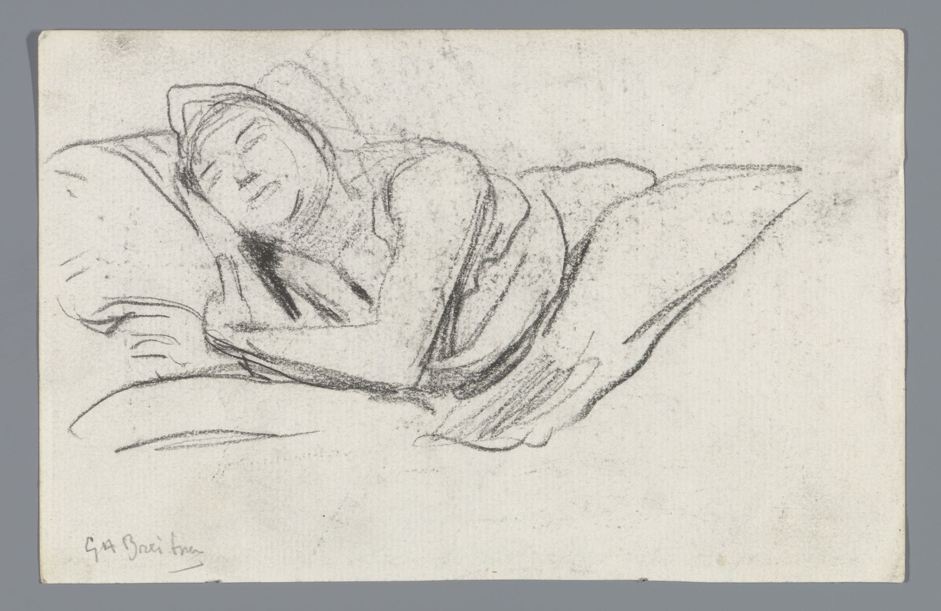 Rijtuigpaard in Amsterdam, bij avond by George Hendrik Breitner