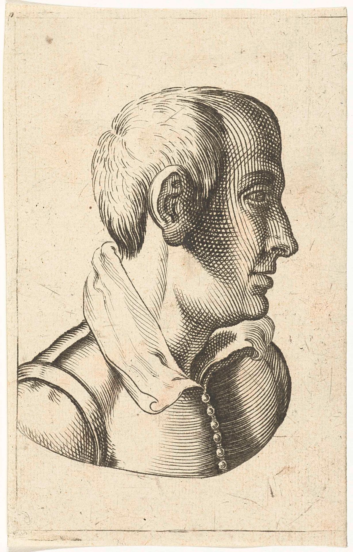 Studiekop van een jonge man by Bartholomeus Willemsz. Dolendo