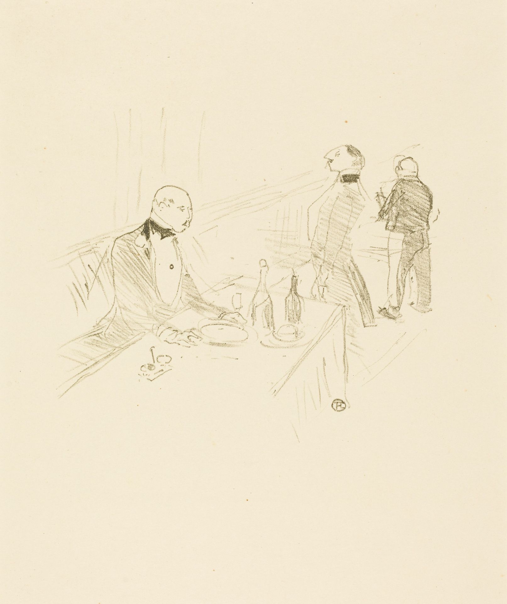 At The House of Gold (A la maison d'or) by Henri de Toulouse-Lautrec