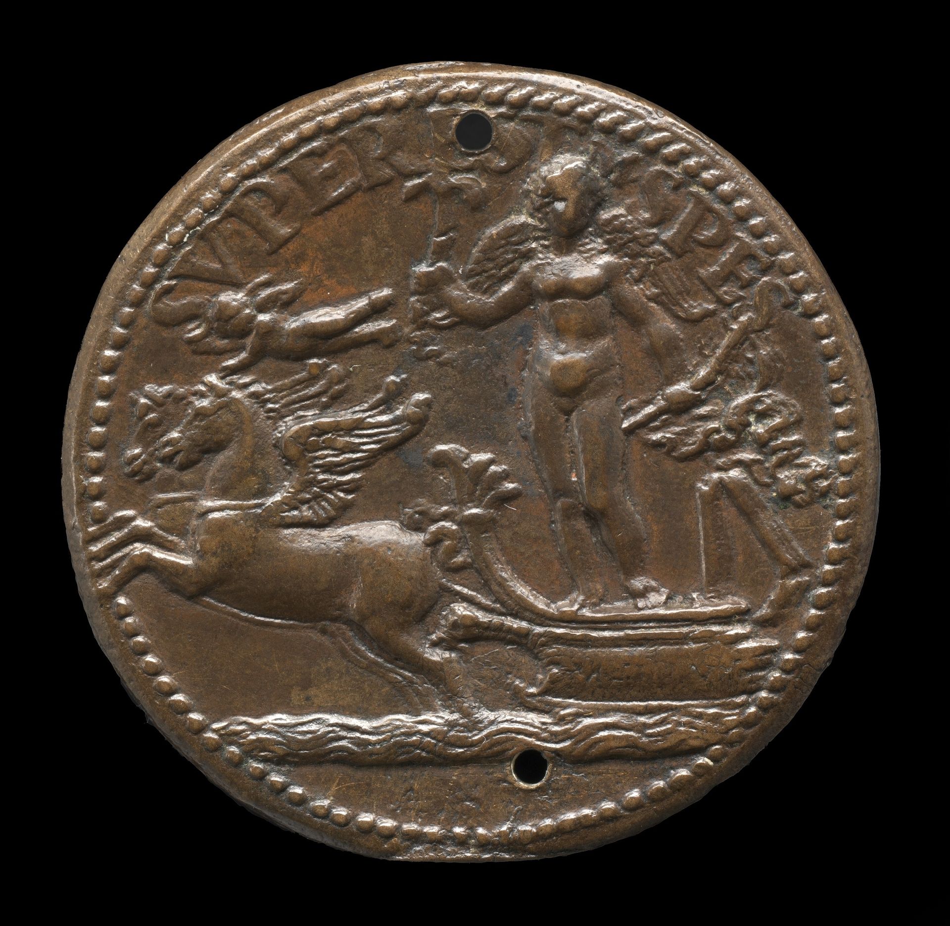 Hope on the Prow of a Broken-Masted Vessel [reverse] by Antico