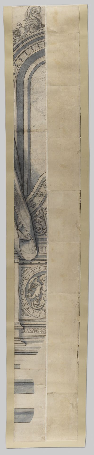 Fragmenten karton voor het glasraam in de westgevel van Joris van Egmond (Bisschop van Utrecht 1535-1559) voor de Sint Bavo Kerk te Haarlem by Gerrit Boels