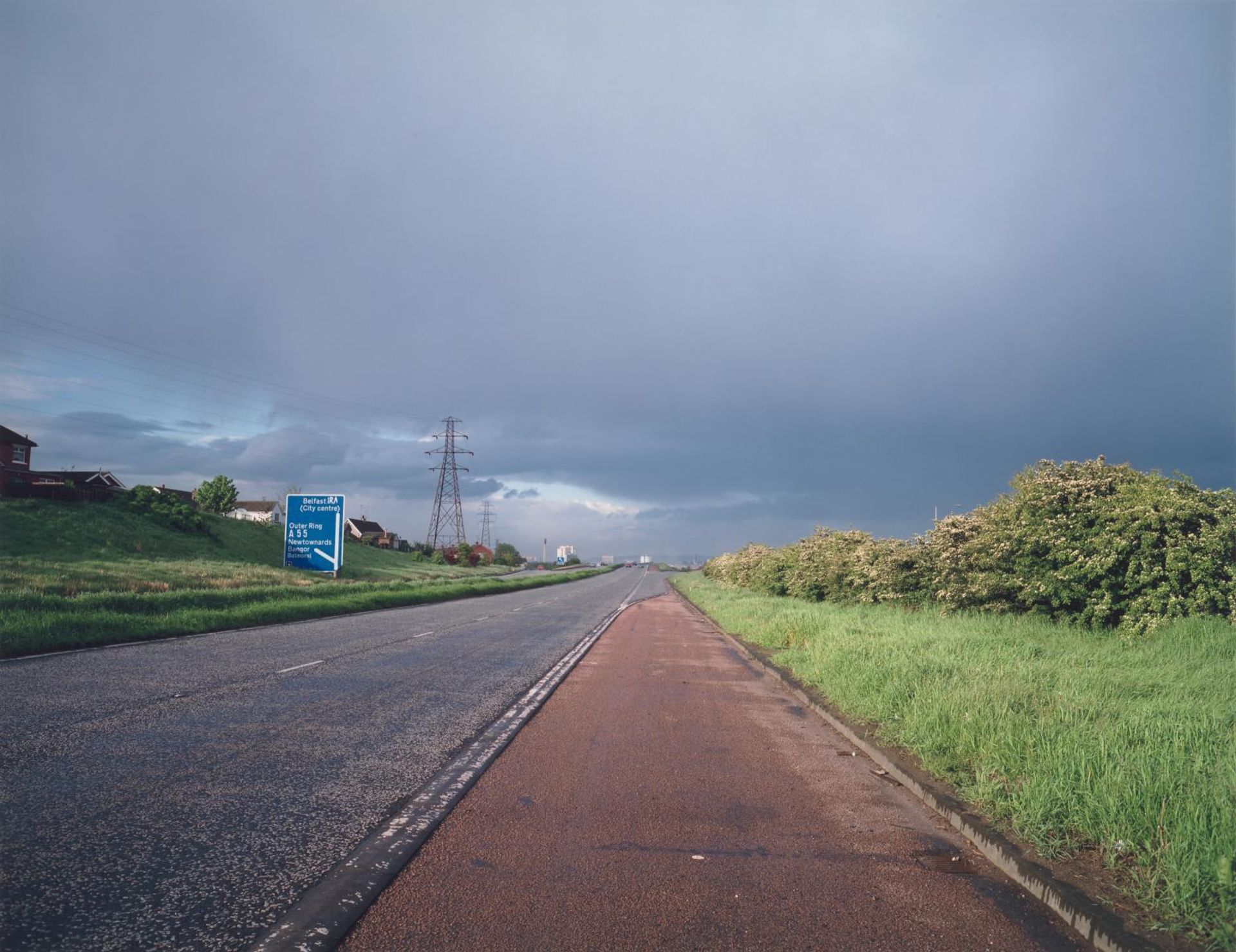 Graffiti on Motorway Sign, Belfast by Paul Graham
