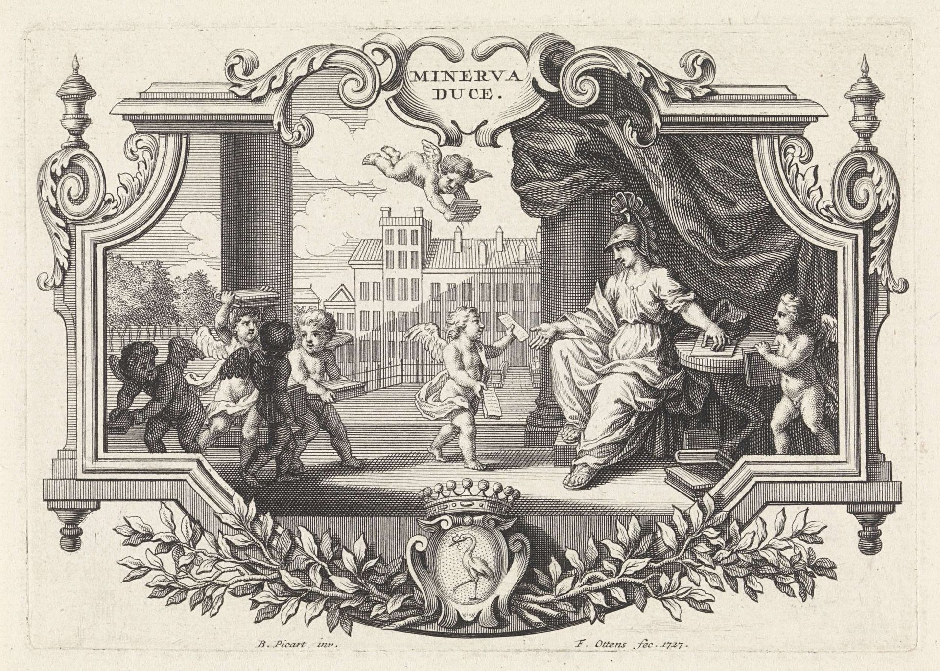 Allegorische voorstelling `Minerva Duce' by Frederik Ottens