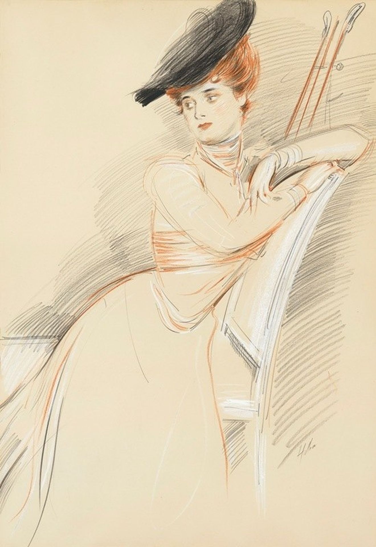 Miss Taylor seated by Paul César Helleu