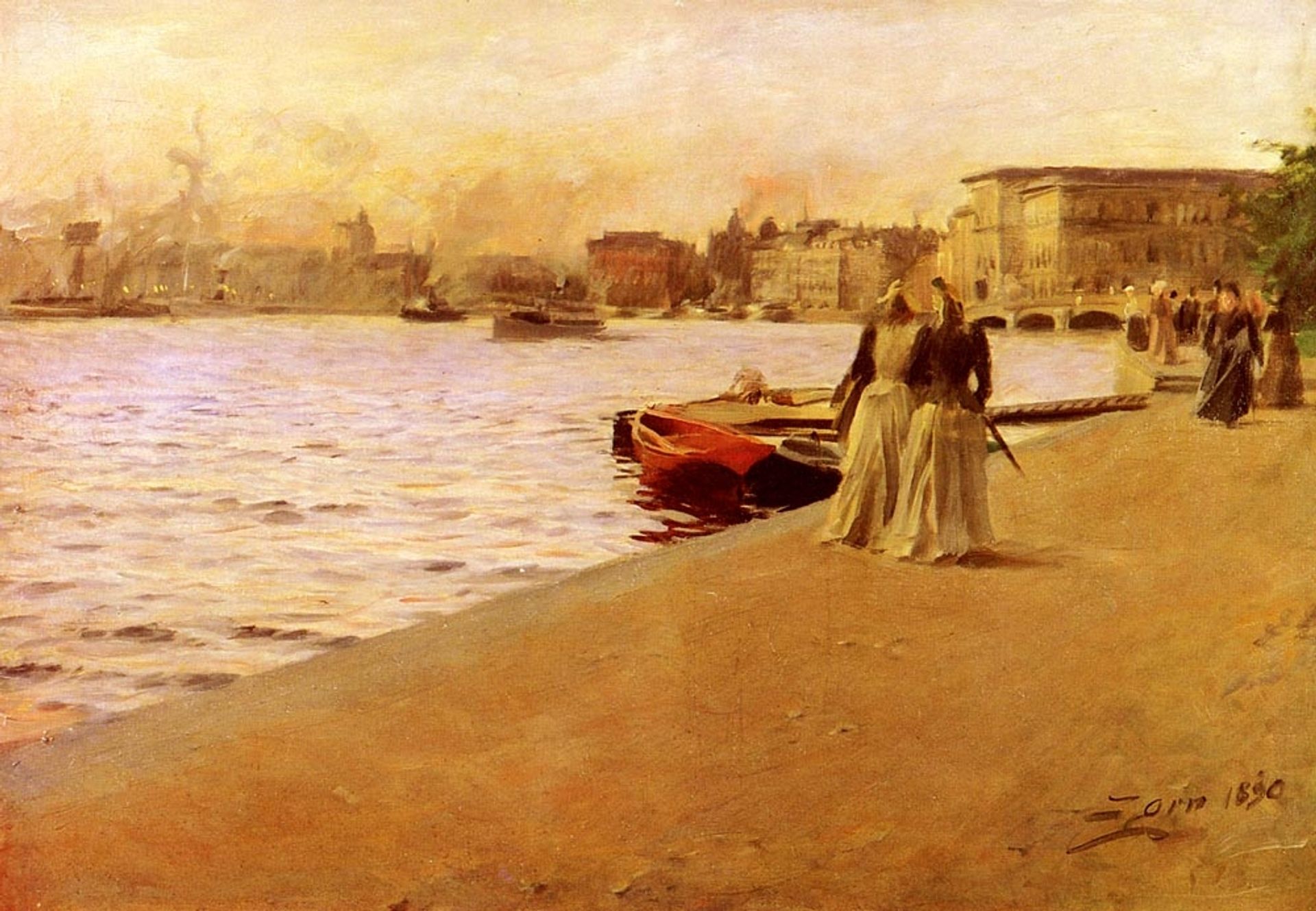 View from the Ship Island pier by Anders Zorn
