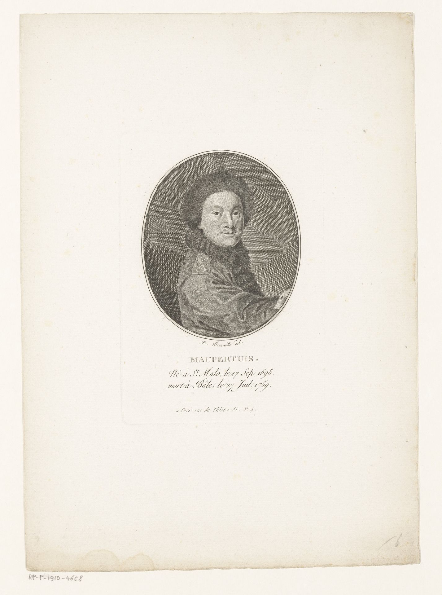 Portret van Pierre Louis Maupertuis by François Bonneville