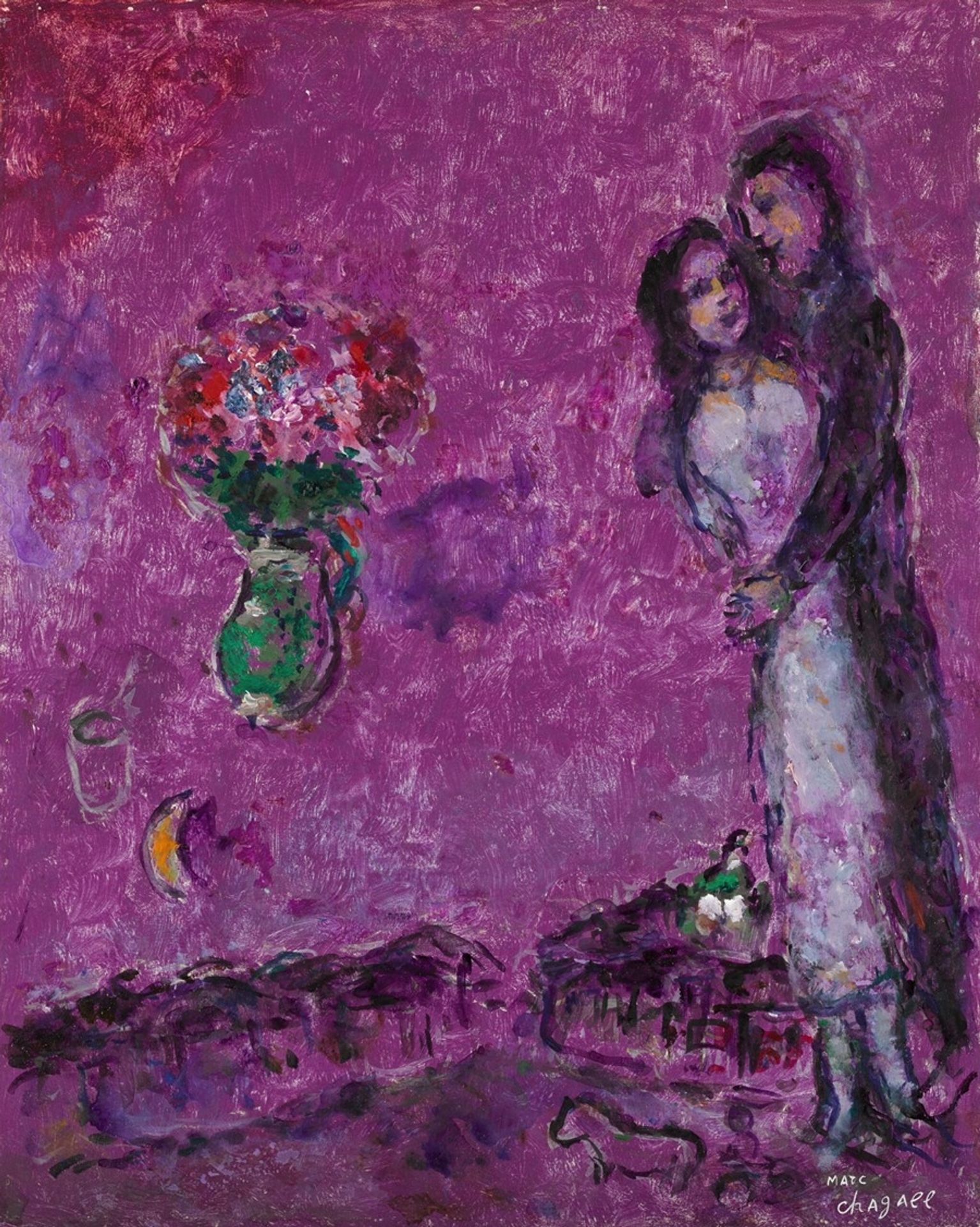 Paysage violet by Marc Chagall