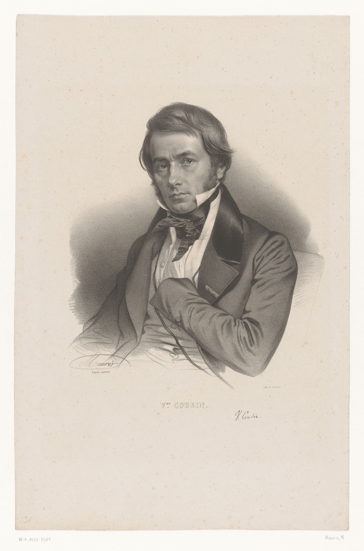 Portret van Victor Cousin by Nicolas Maurin