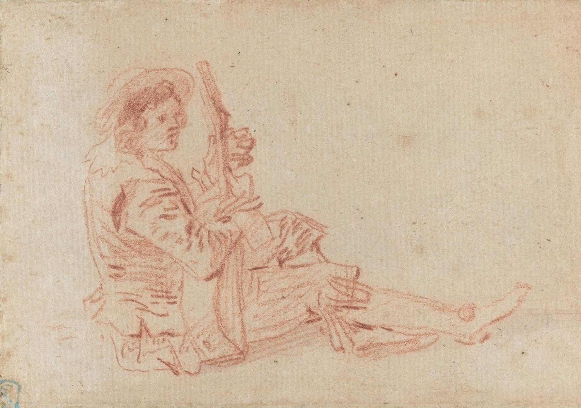 Seated Guitarist by Jean-Antoine Watteau