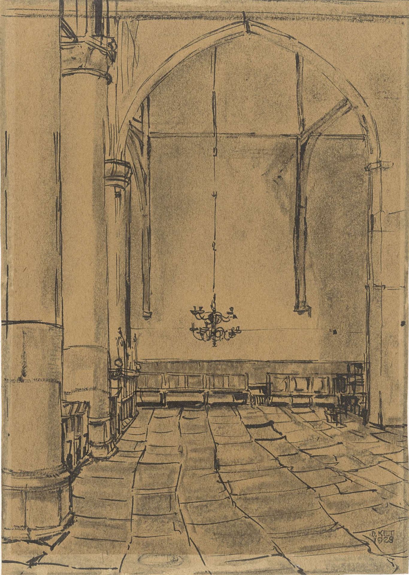 Interieur van de kerk in Hoorn by Dick Ket