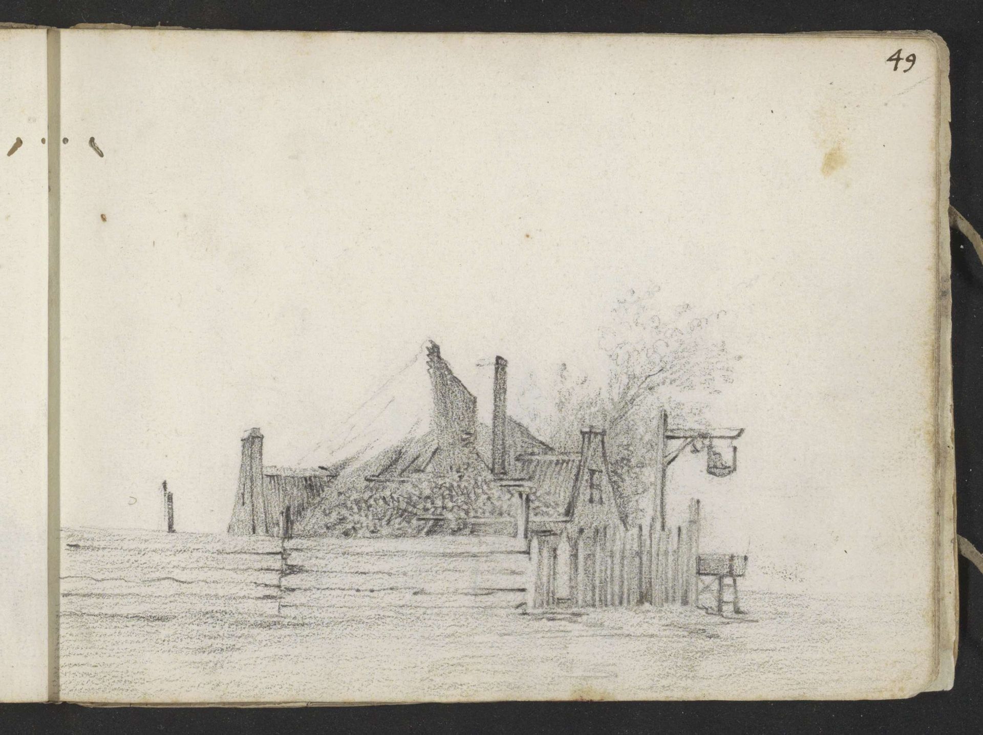 Herberg aan een landweg by Gerard ter (II) Borch
