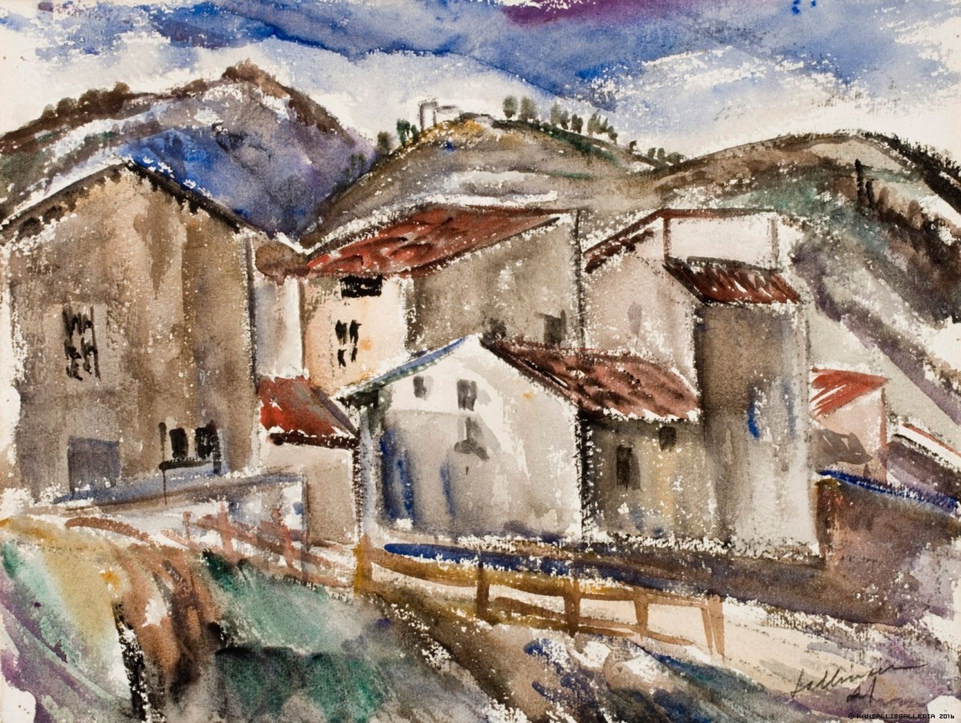 Maisema, Cagnes by Sallinen Tyko