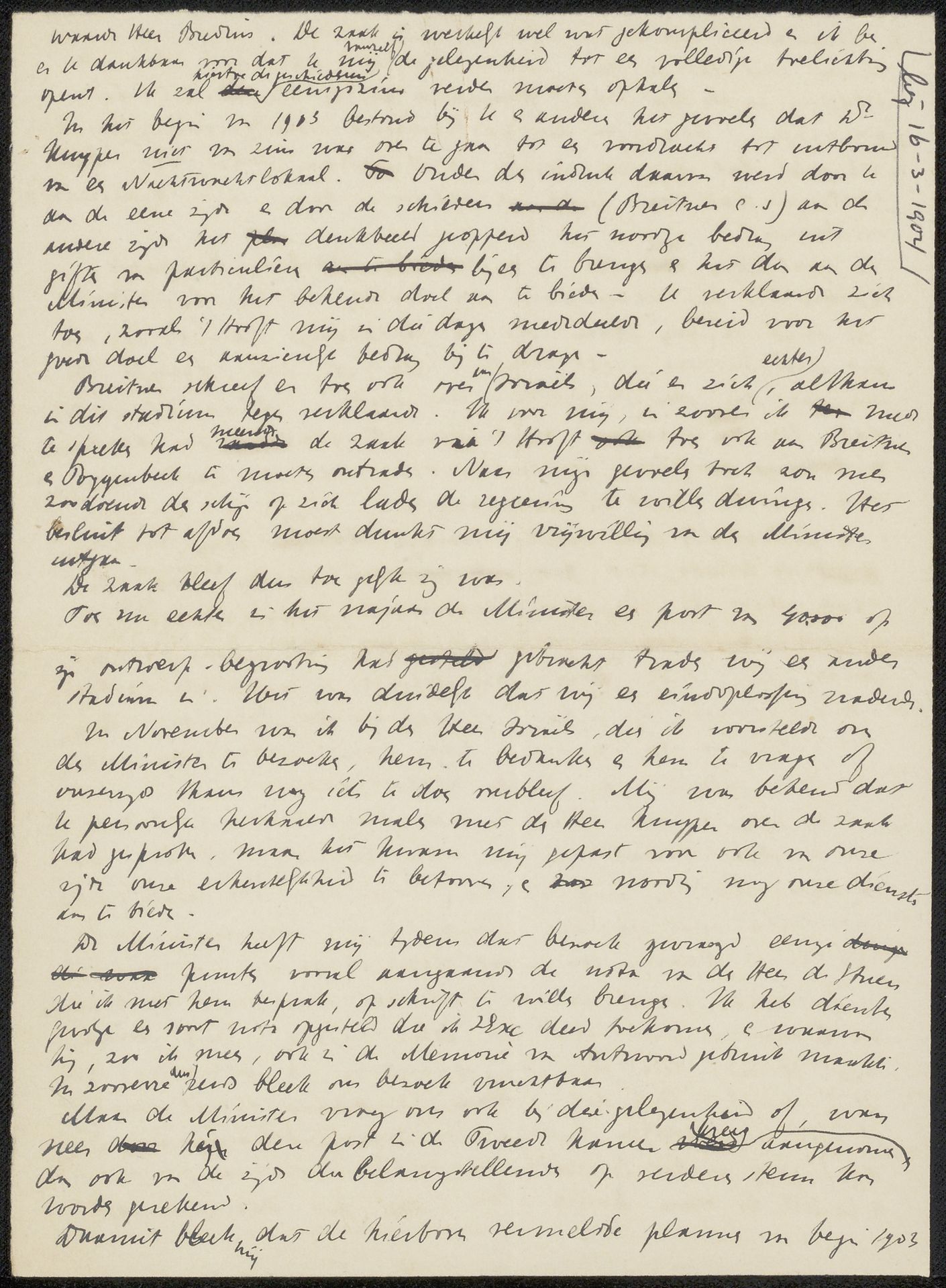 Brief aan Abraham Bredius by Jan Veth