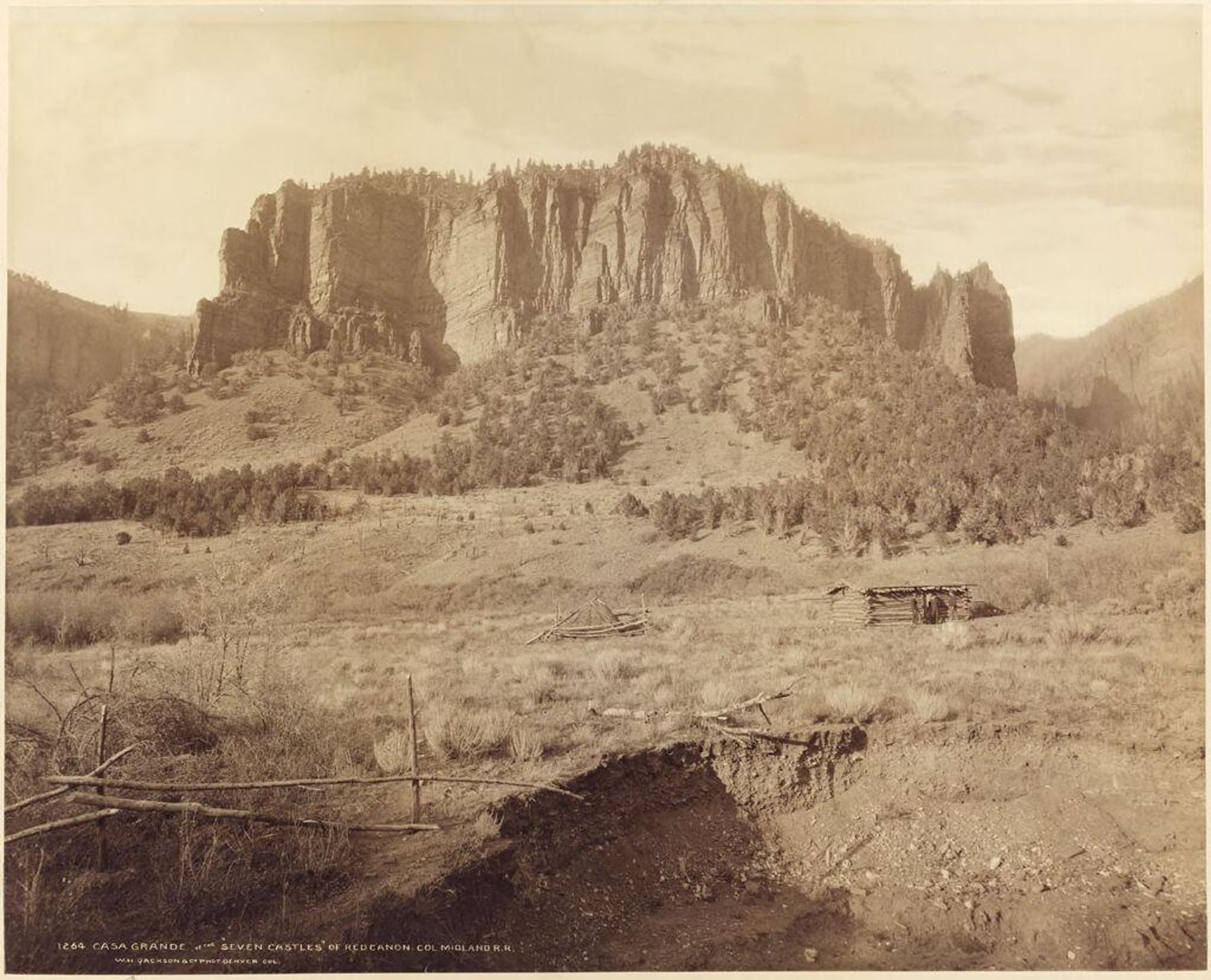 Casa Grande of the "Seven Castles" of Red Canon, Colorado, Midland R.R. by William Henry Jackson