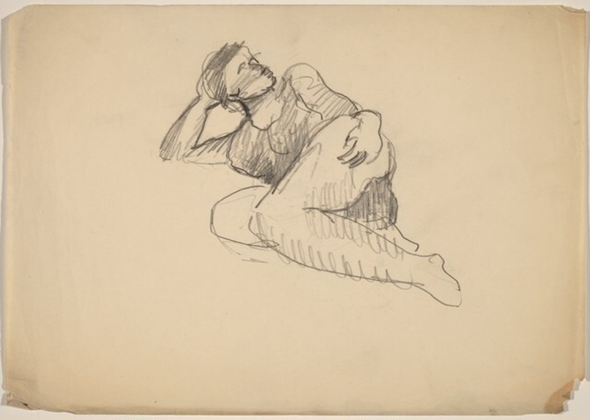 Reclining Figure Looking Right by Mark Rothko