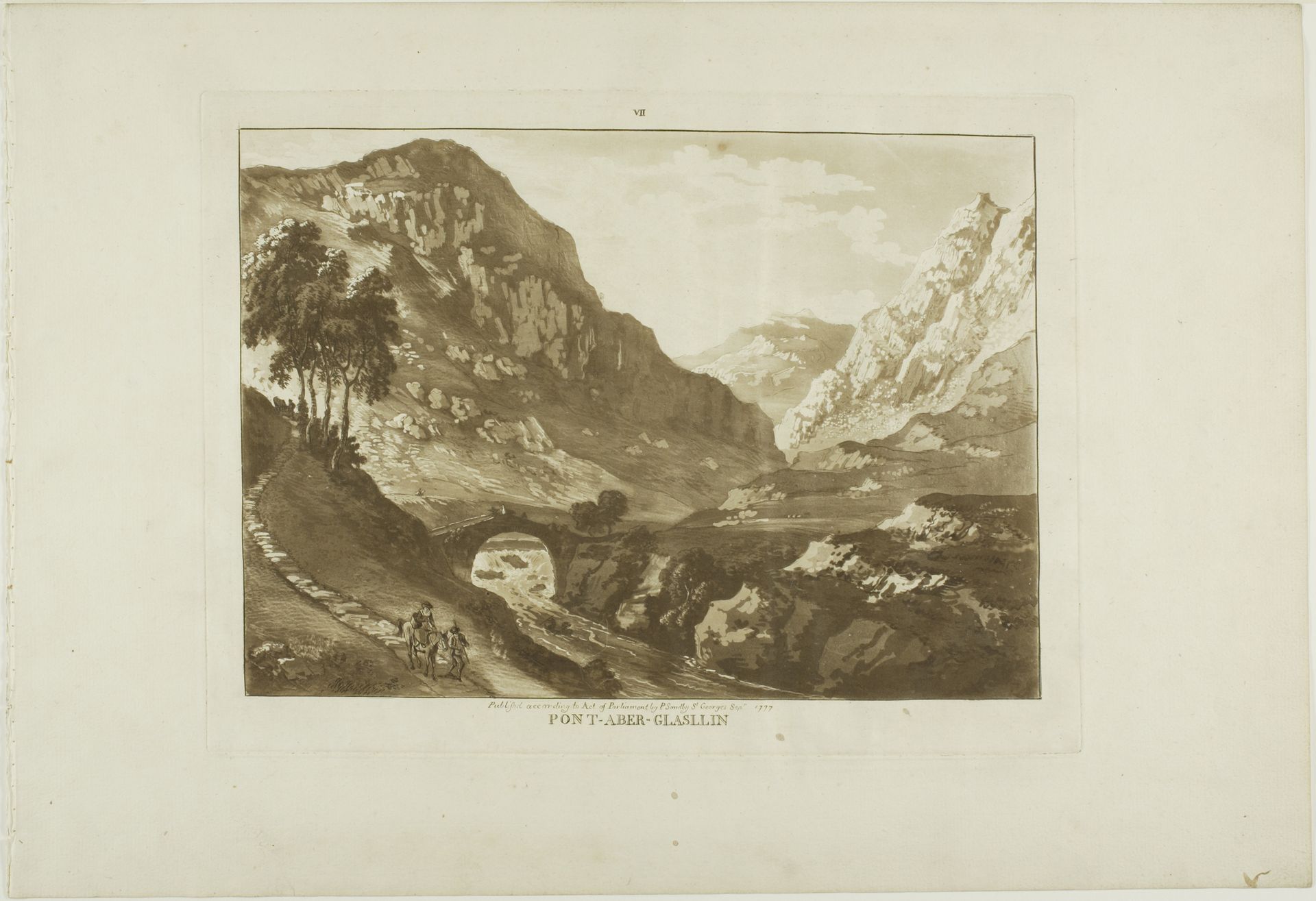 Aberglaslyn Bridge (North Wales) by Paul Sandby