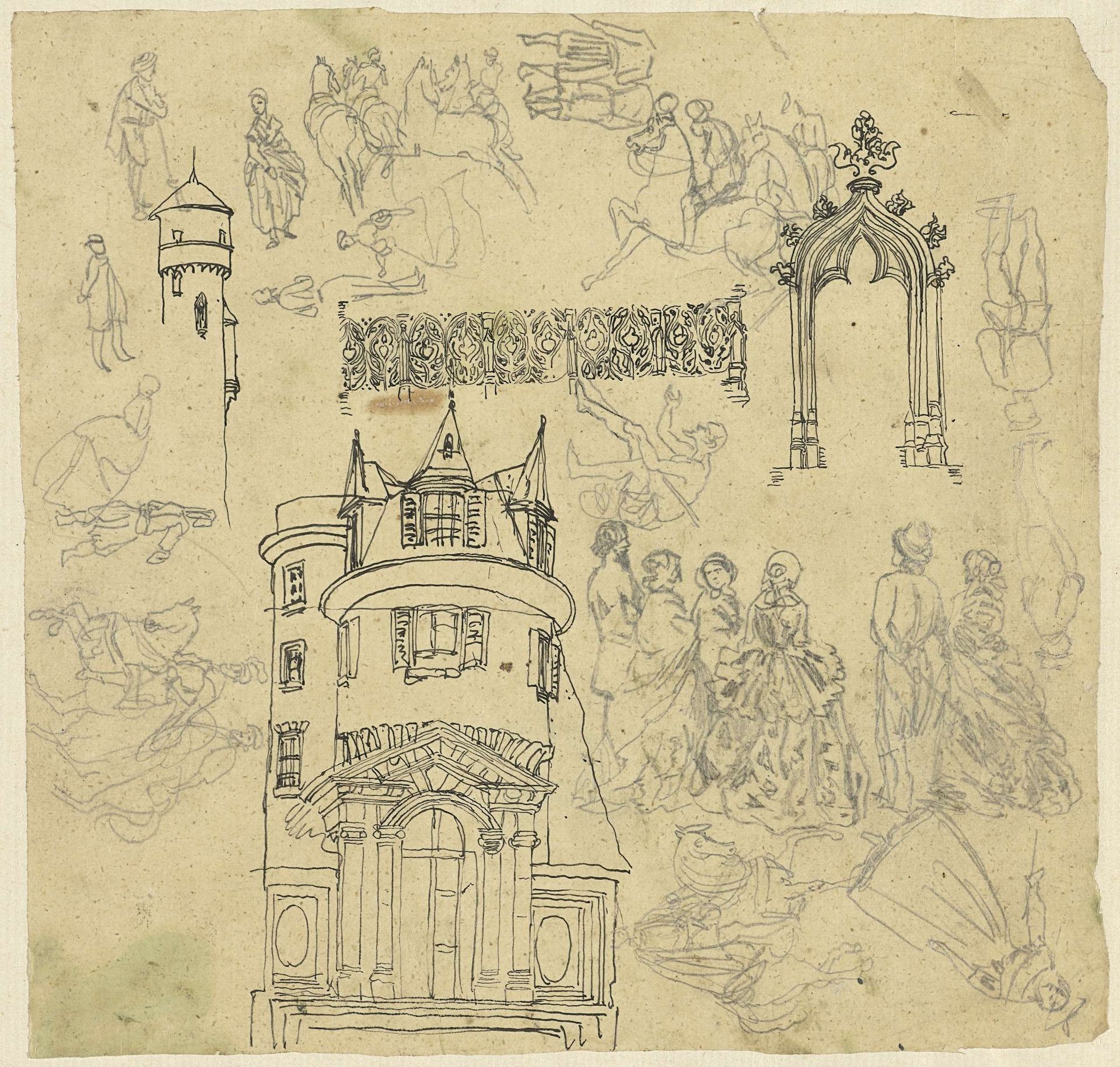 Architectuur en figuren by Rodolphe Bresdin