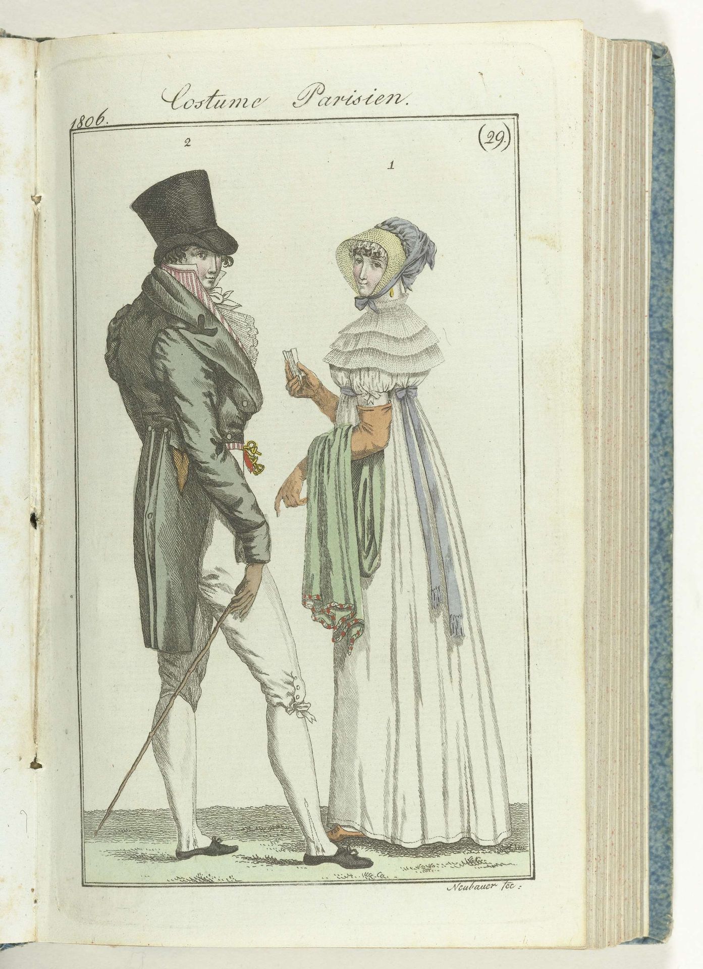 Journal des Dames et des Modes, editie Frankfurt 14 juillet 1806,  Costume Parisien (29) by Friedrich Ludwig Neubauer