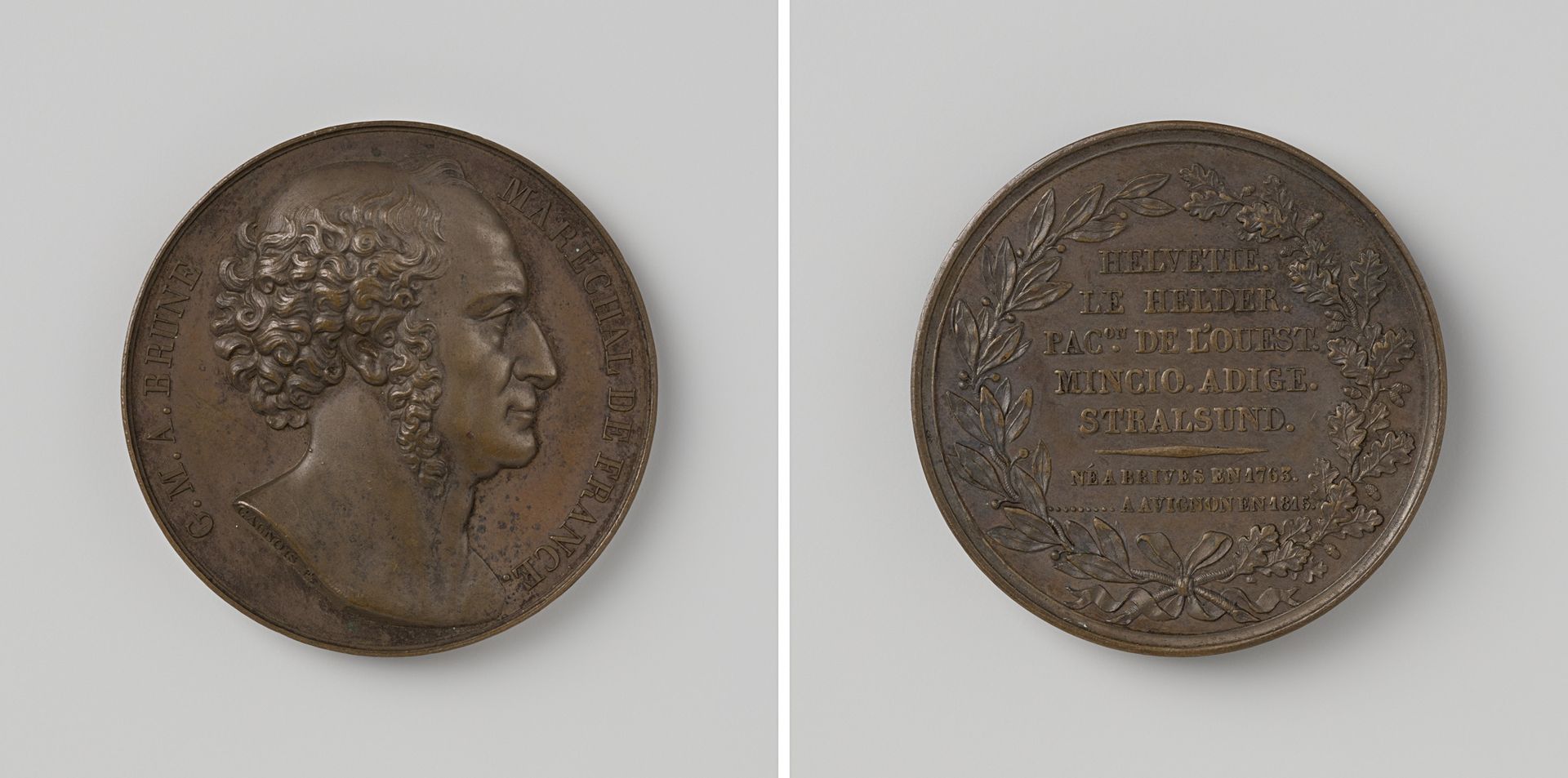 Overlijden van Guillaume-Marie-Anne Brune, maarschalk van Frankrijk by François Augustin Caunois