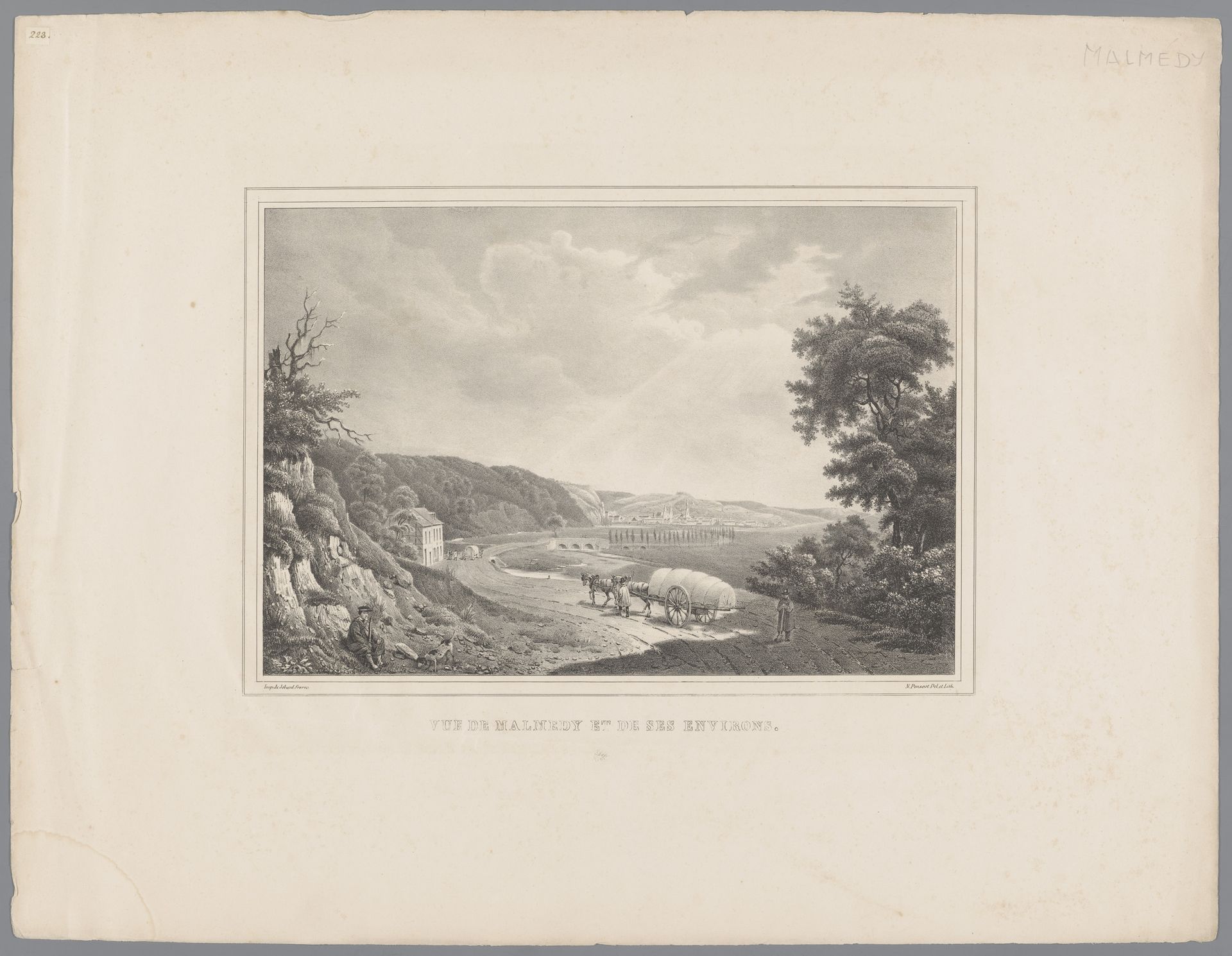 Gezicht op Malmedy by Jean Nicolas Ponsart