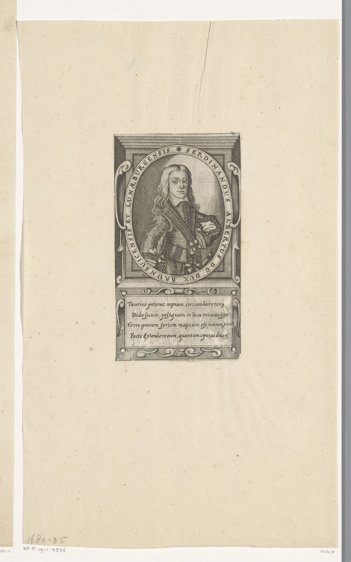 Portret van Ferdinand Albrecht I von Braunschweig-Wolfenbüttel-Bevern by Conrad Buno