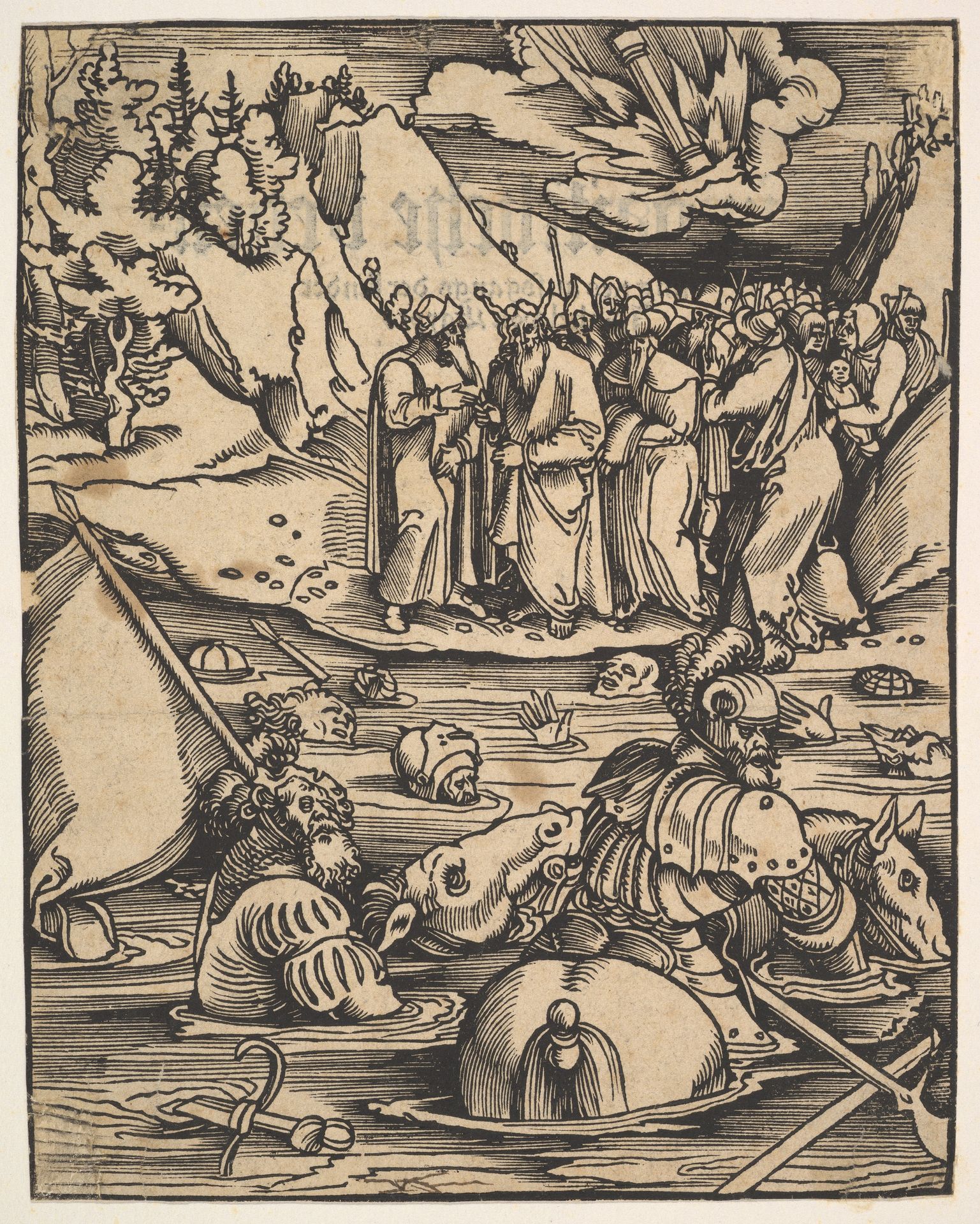 The Egyptians Crossing the Red Sea, from Das Buch Granatapfel by Hans Baldung