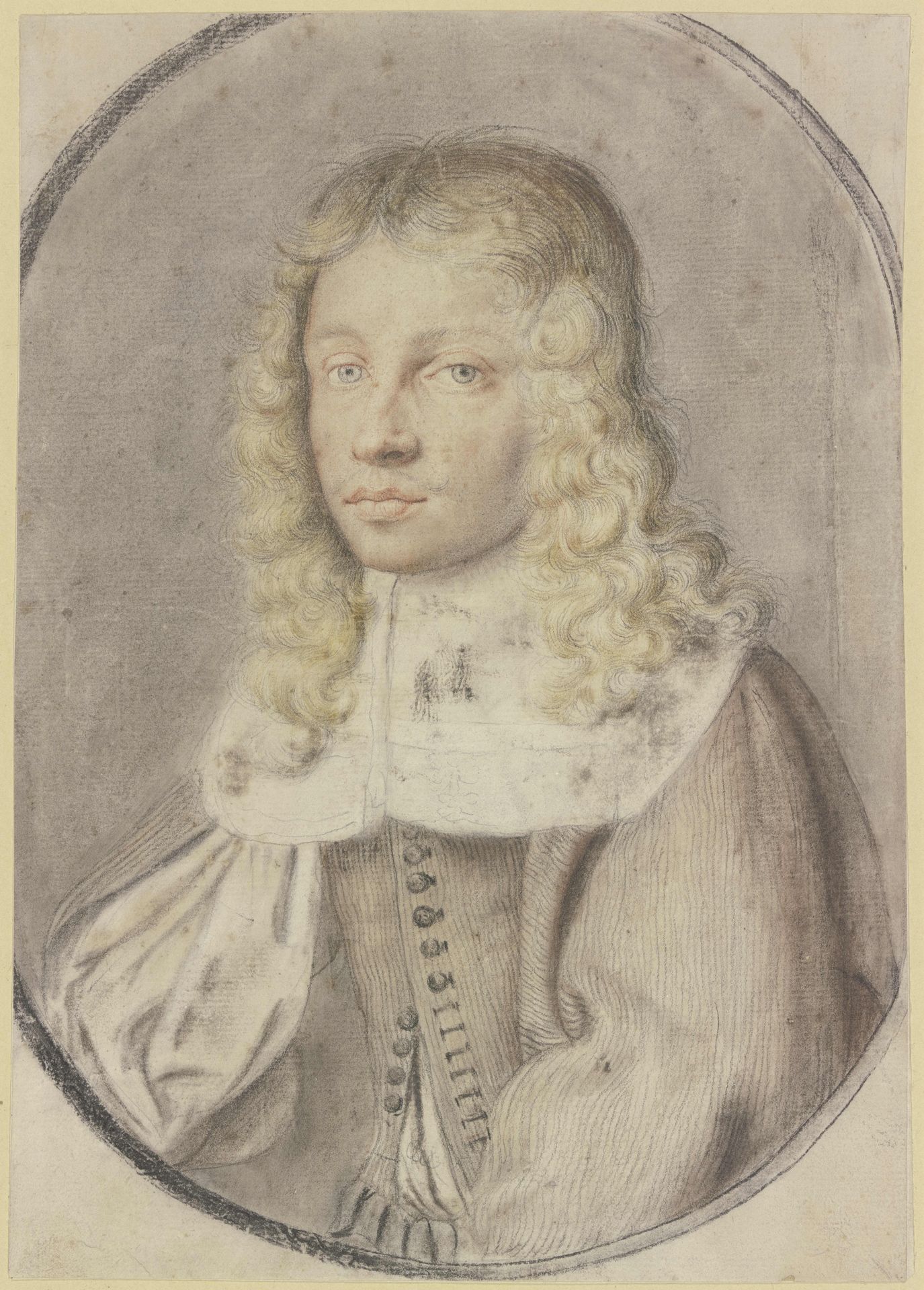 Bildnis eines jungen Mannes nach links by Joachim von Sandrart